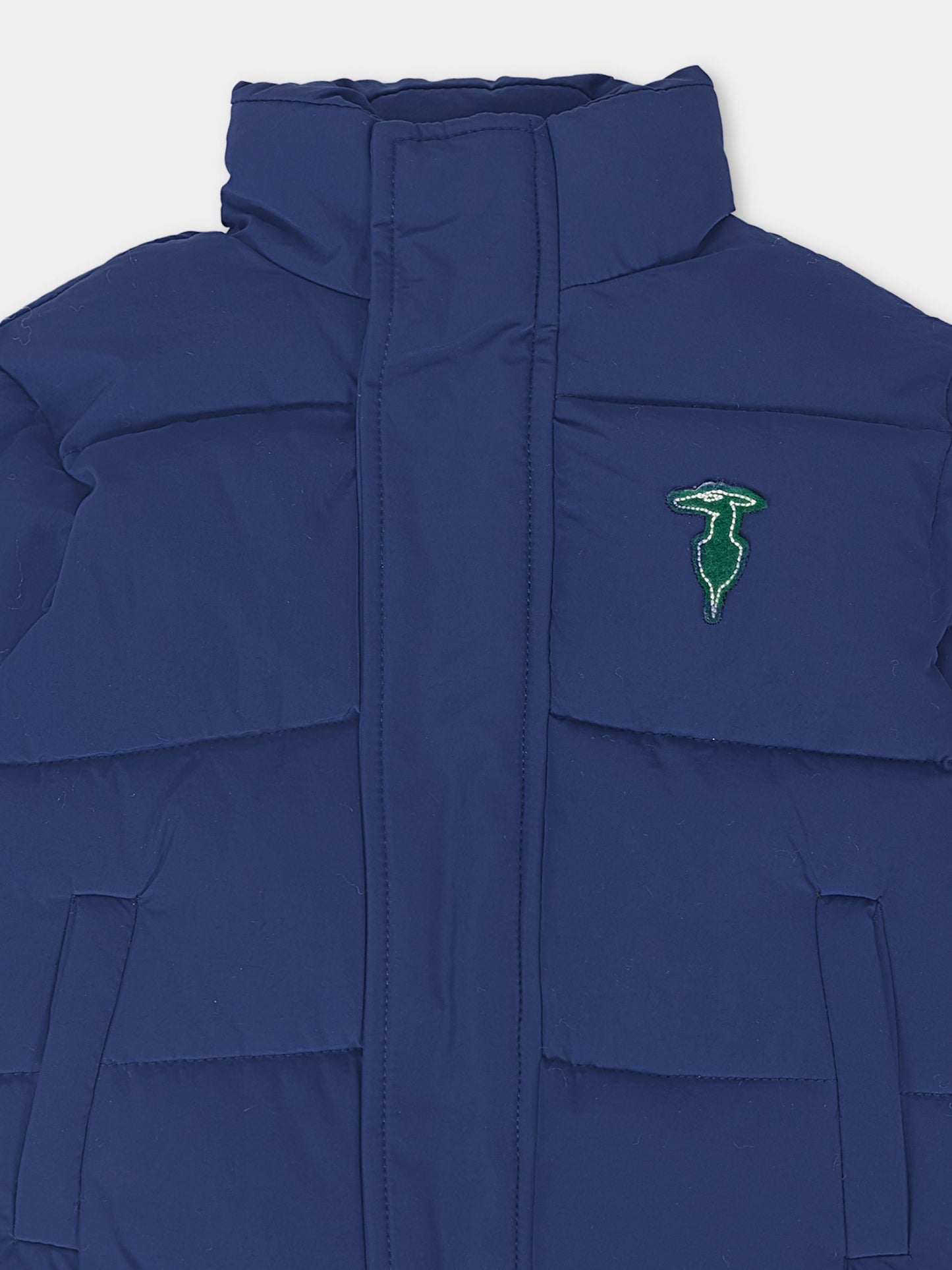 Piumino blu per neonato con logo,Trussardi Junior,TIA25048PI PEACOAT
