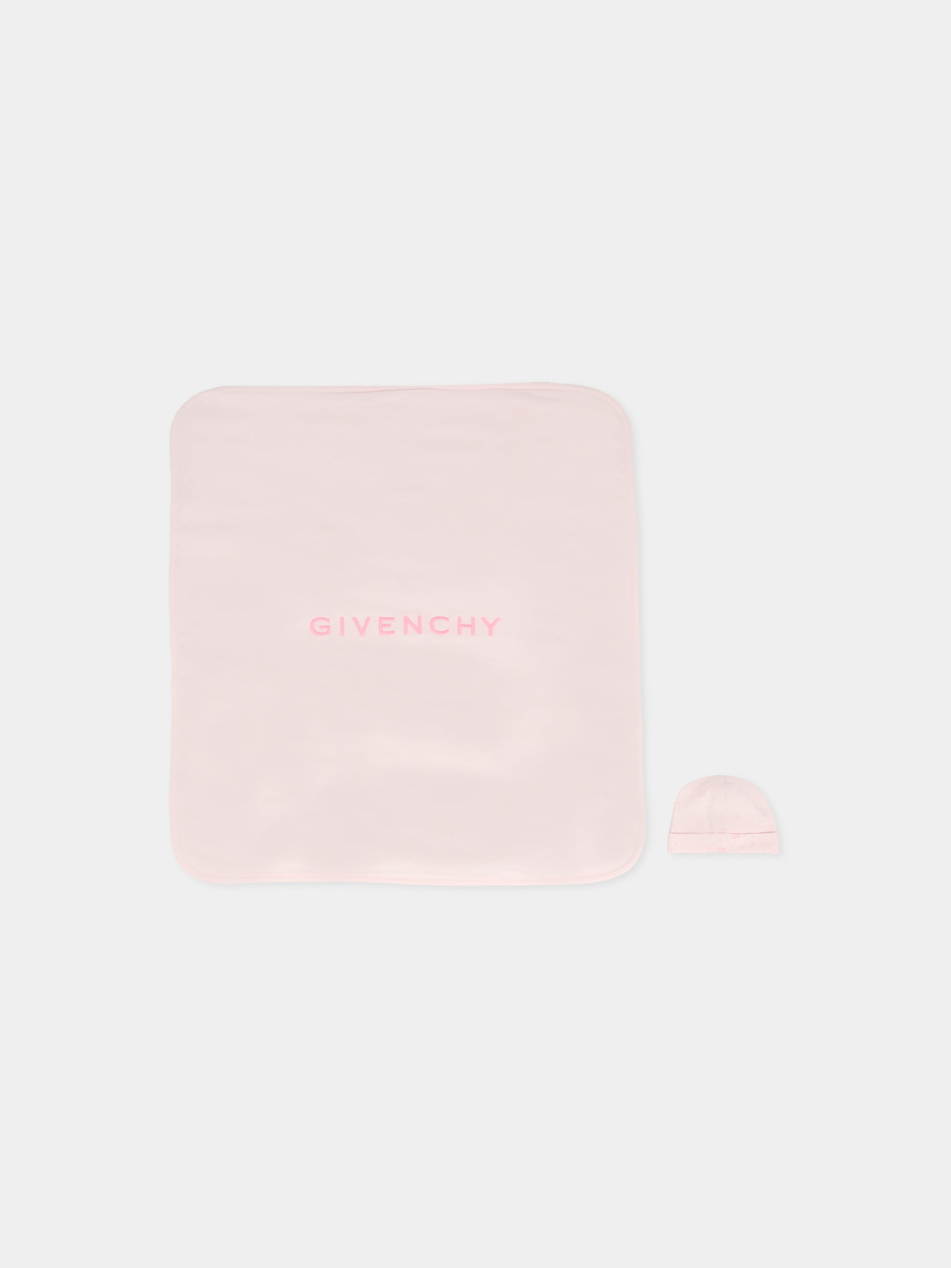 Set accessori rosa per neonata con logo,Givenchy Kids,H30853 44Z