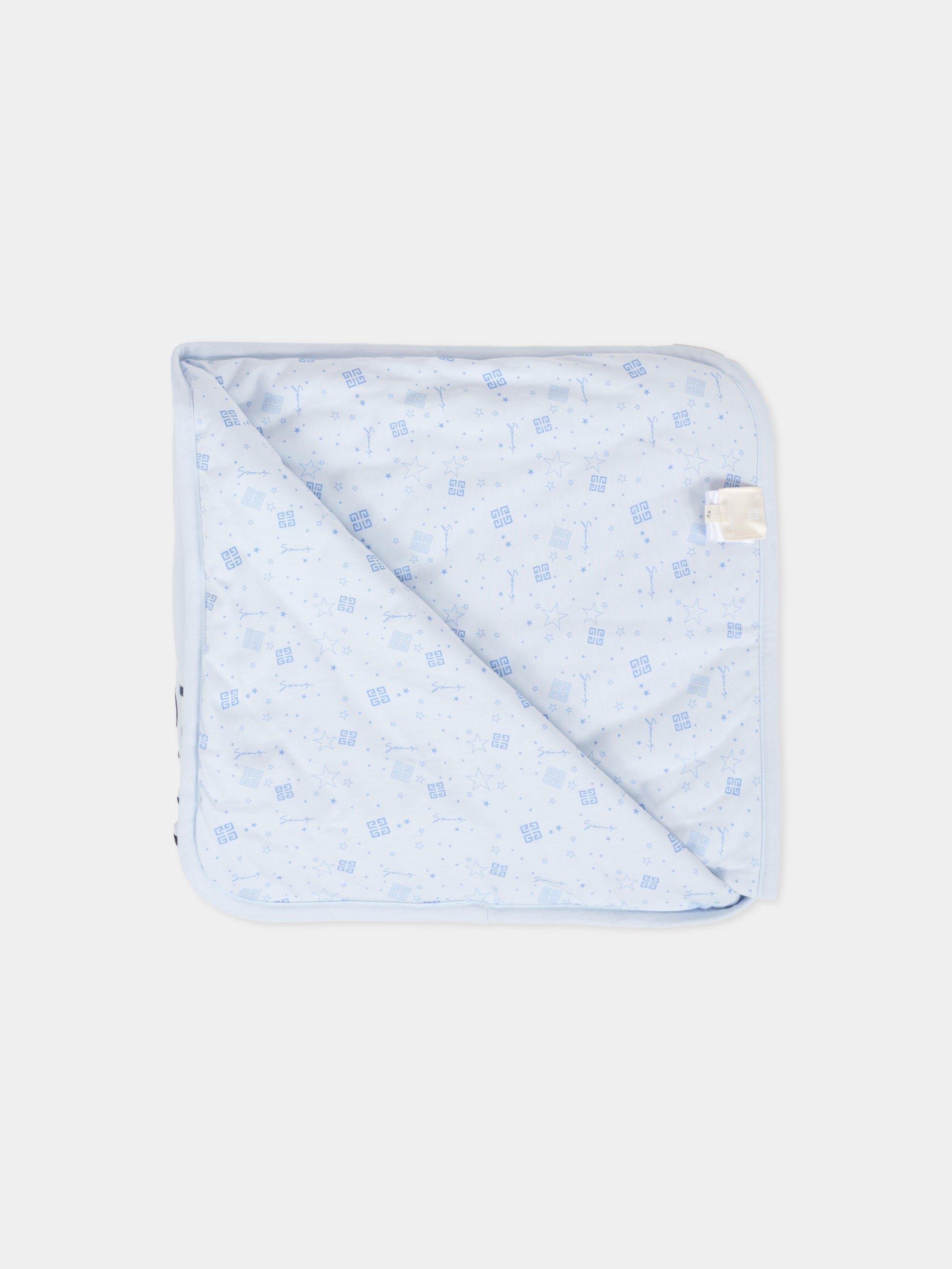 Set accessori celeste per neonato con logo,Givenchy Kids,H30853 771