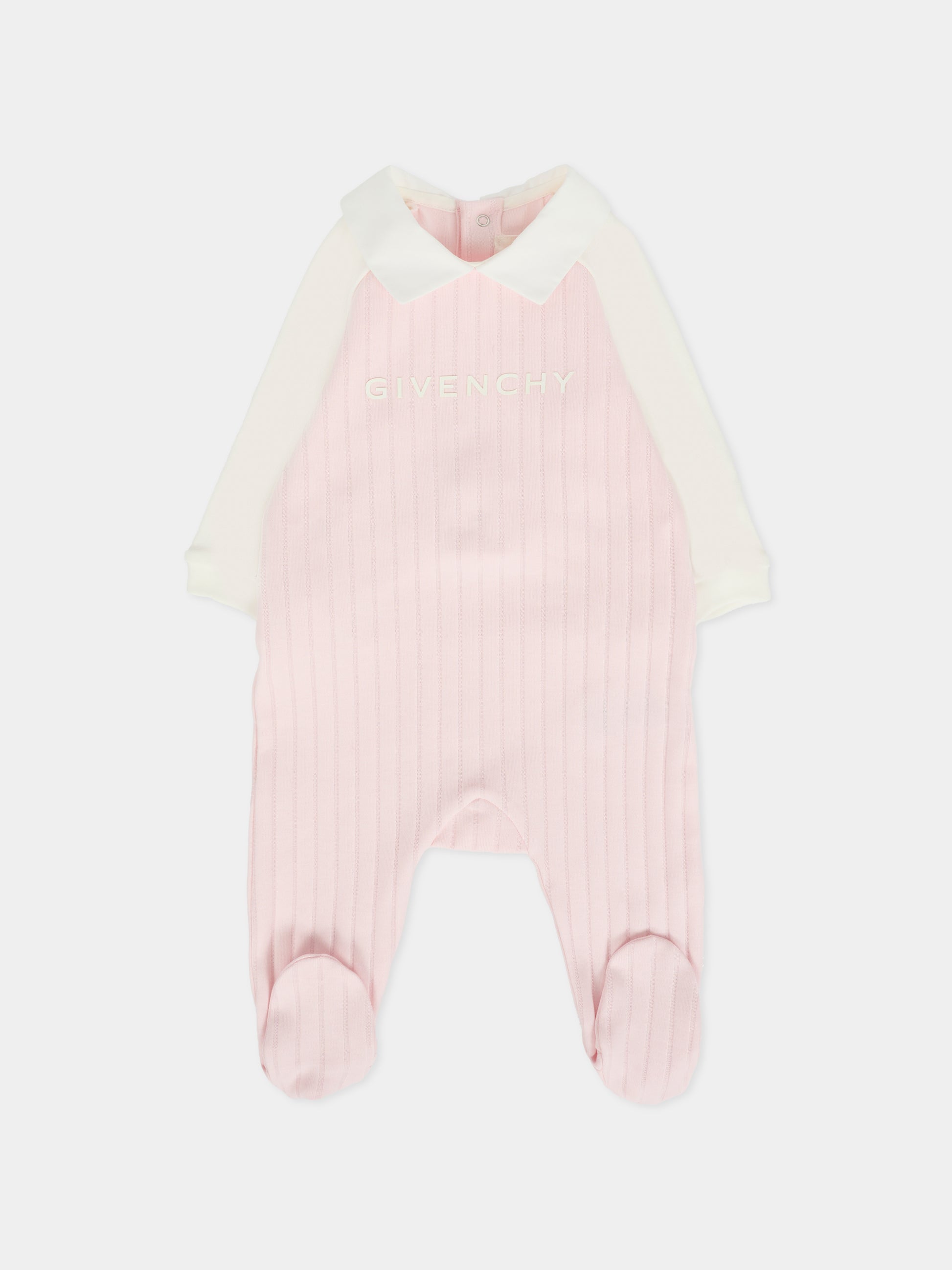 Set tutina rosa per neonata con logo,Givenchy Kids,H30864 44Z