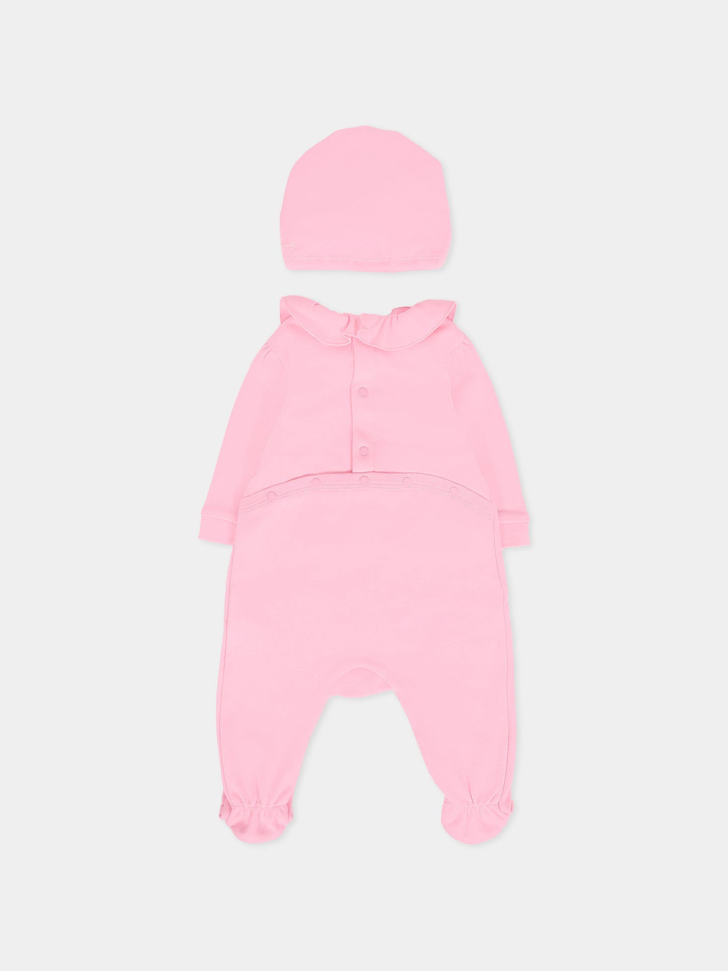 Set tutina rosa per neonata con logo,Givenchy Kids,H30867 465