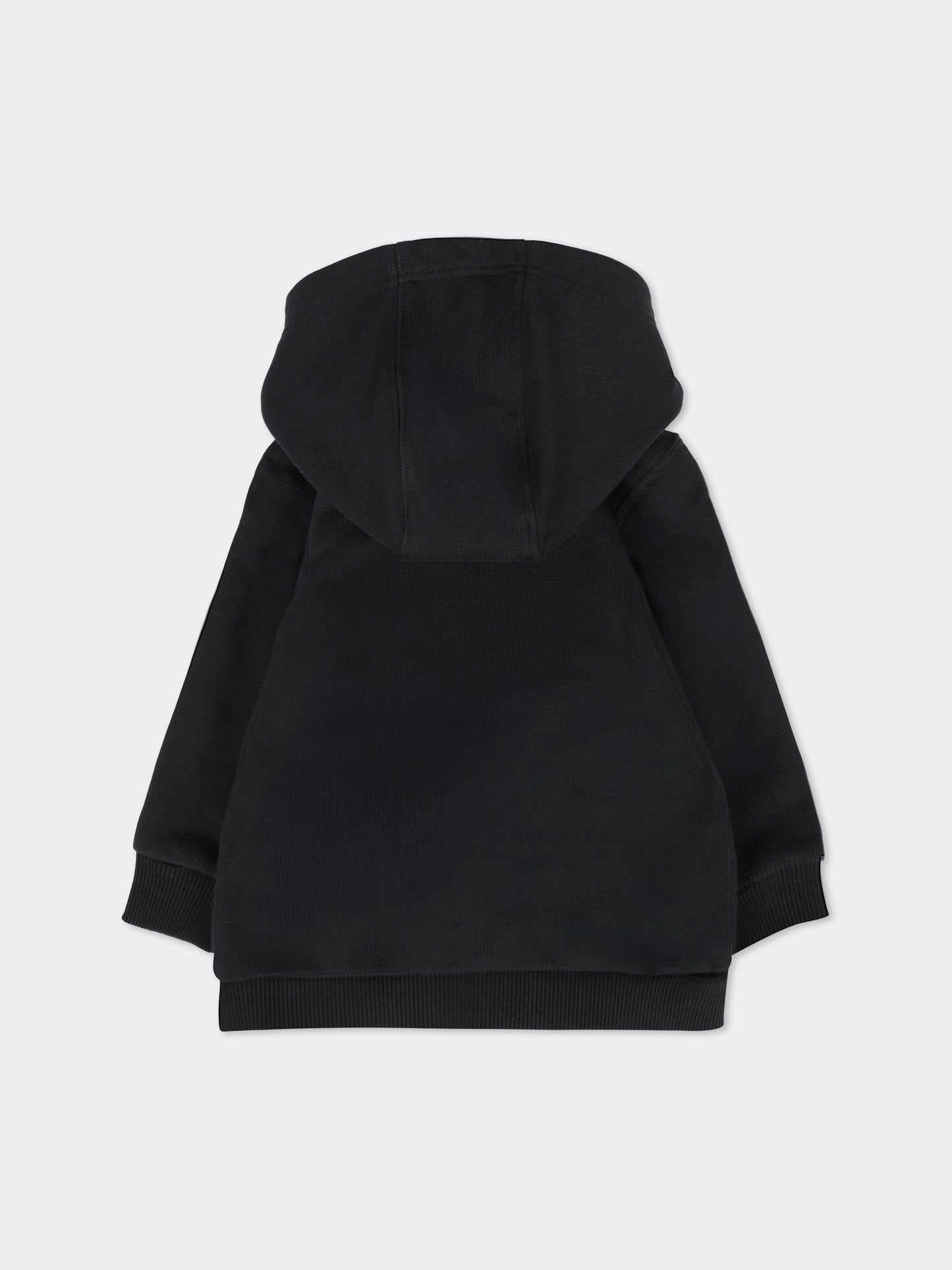 Felpa nera per neonato con logo,Givenchy Kids,H30880 09B