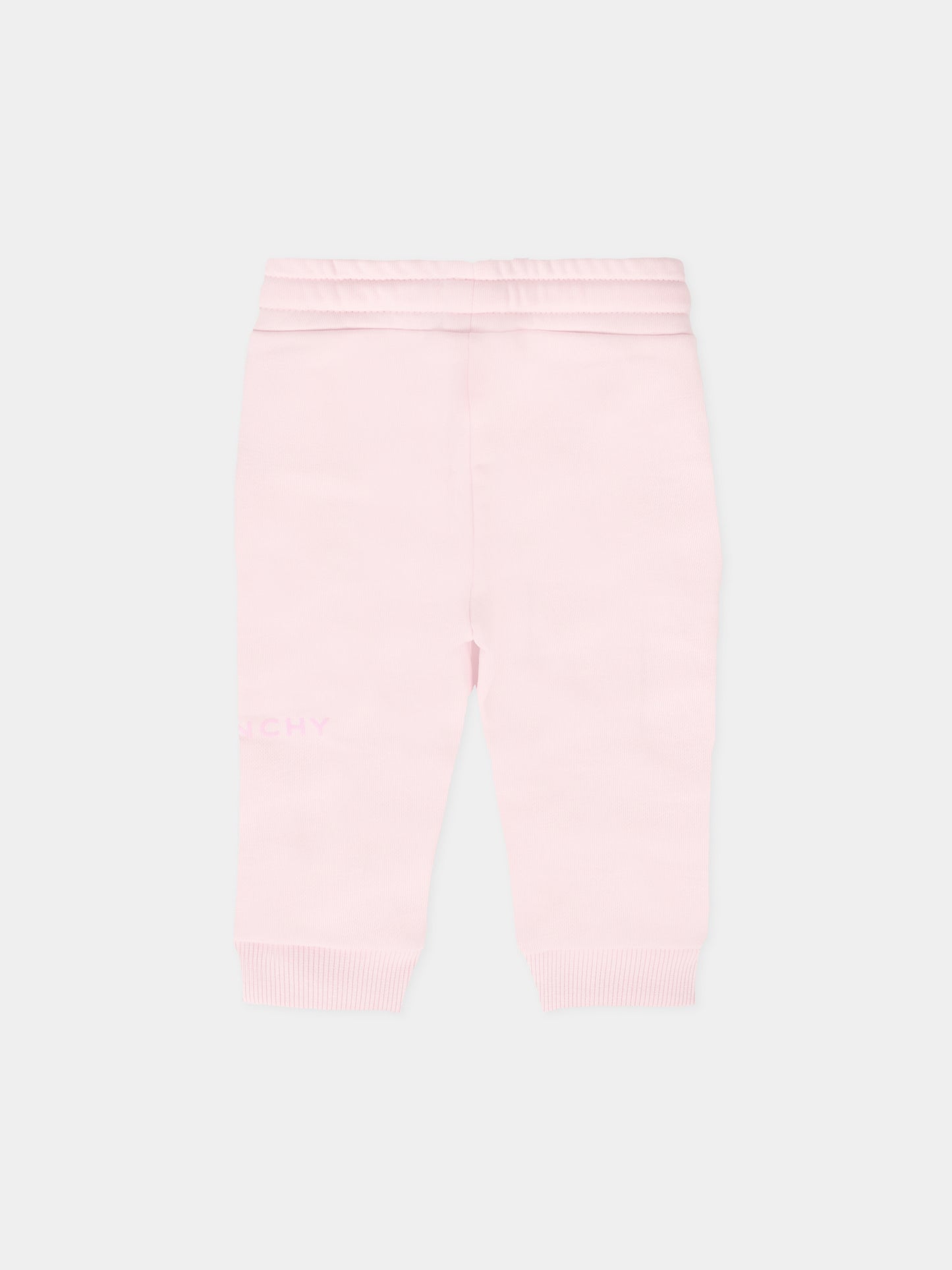 Pantaloni rosa per neonata con logo,Givenchy Kids,H30896 44Z