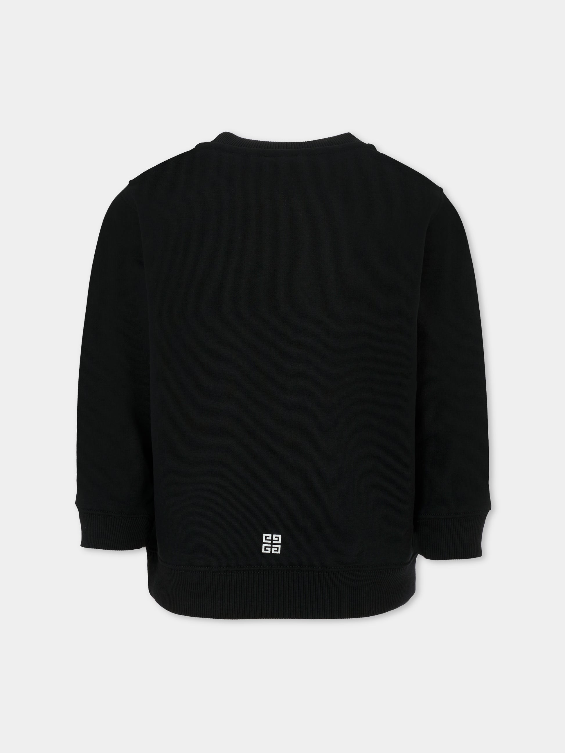 Felpa nera per bambini con logo,Givenchy Kids,H30937 09B