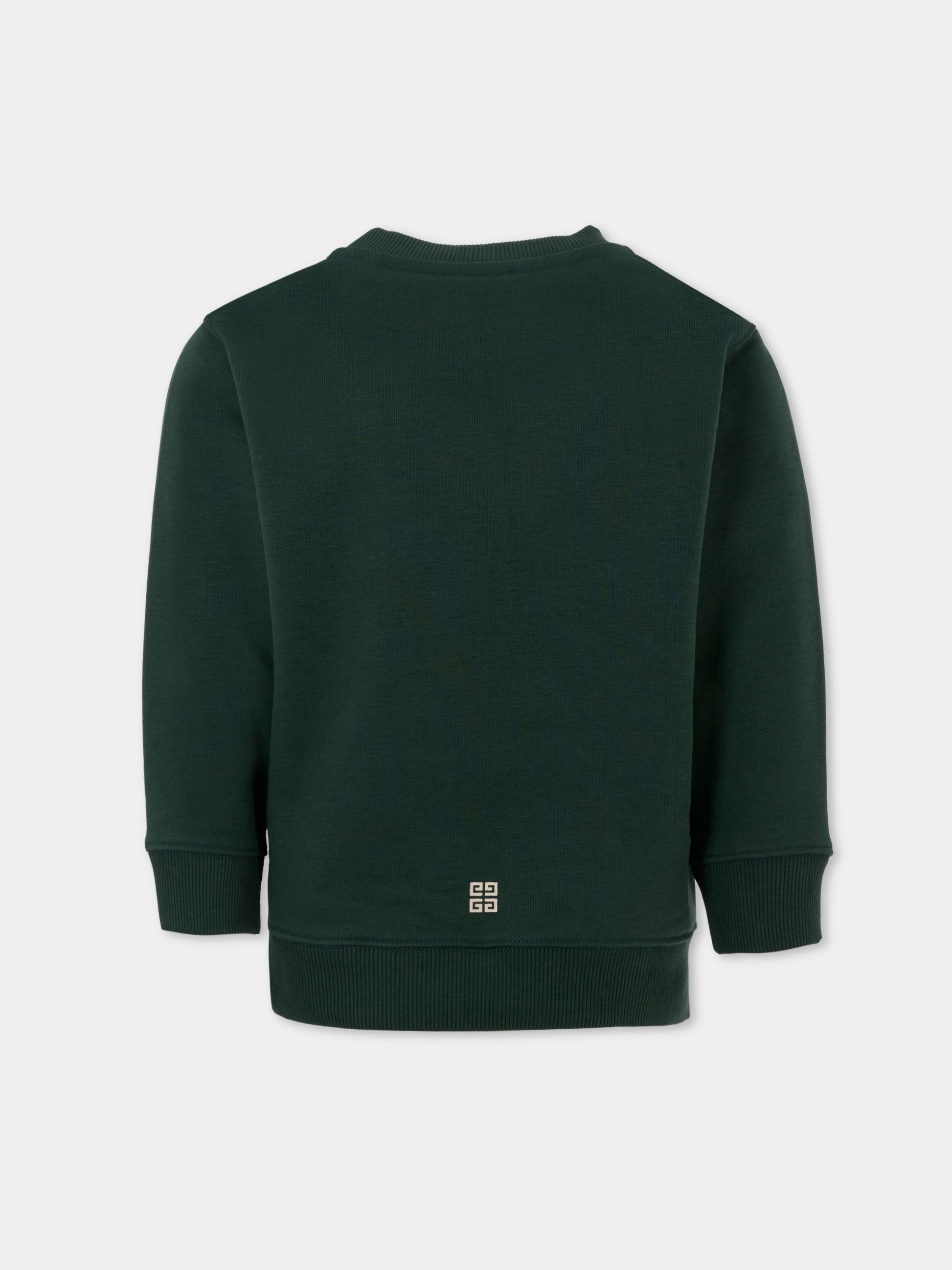 Felpa verde per bambini con logo,Givenchy Kids,H30937 672