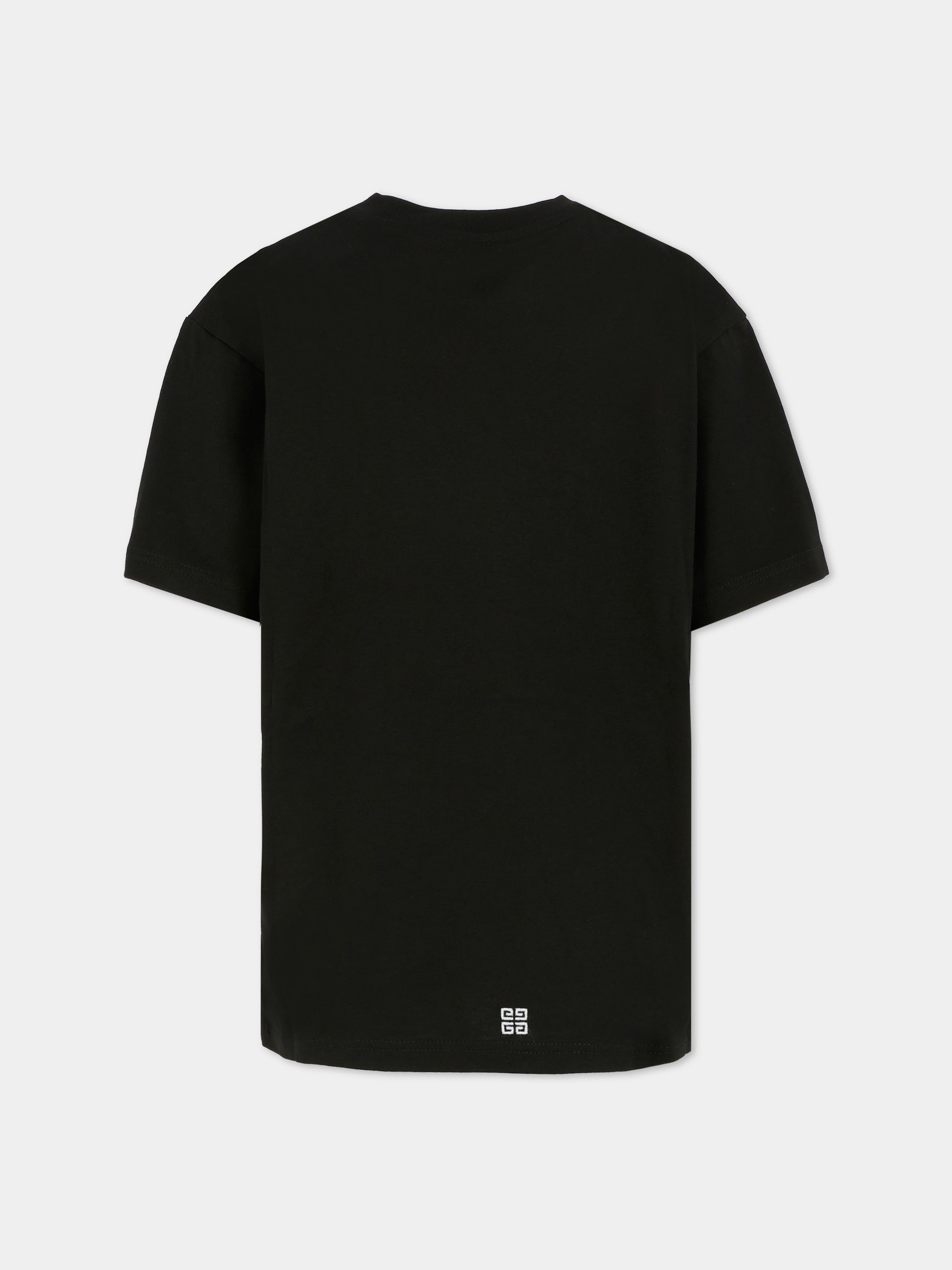 T-shirt nera per bambino con logo,Givenchy Kids,H30951 09B