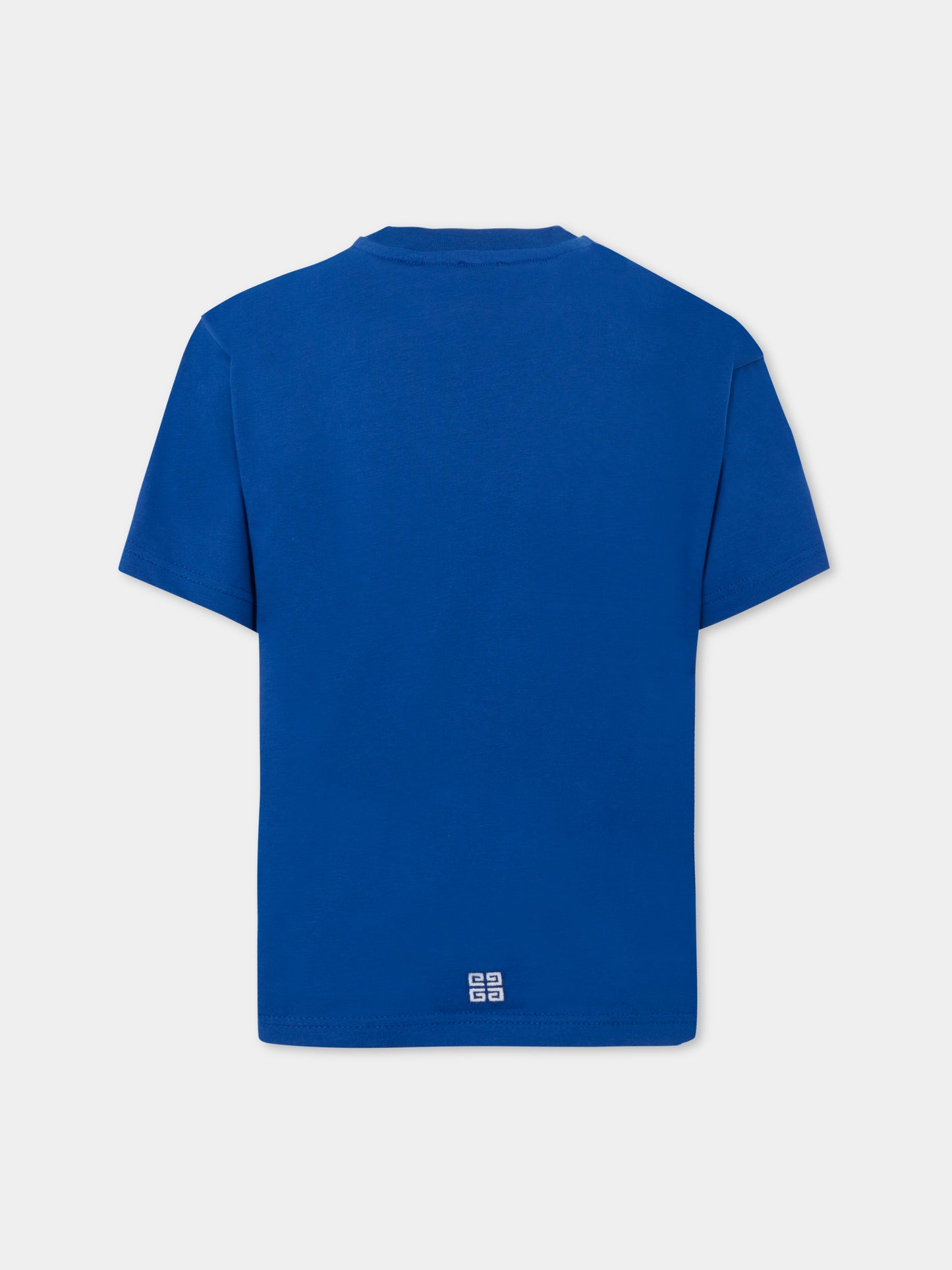 T-shirt blu per bambino con logo,Givenchy Kids,H30951 865