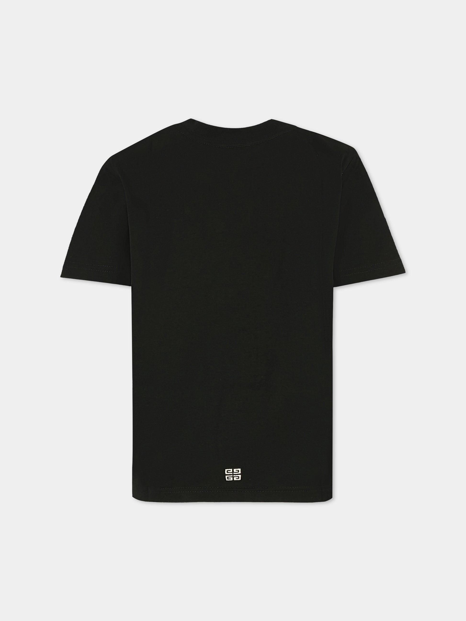 T-shirt nera per bambini con logo,Givenchy Kids,H30959 09B
