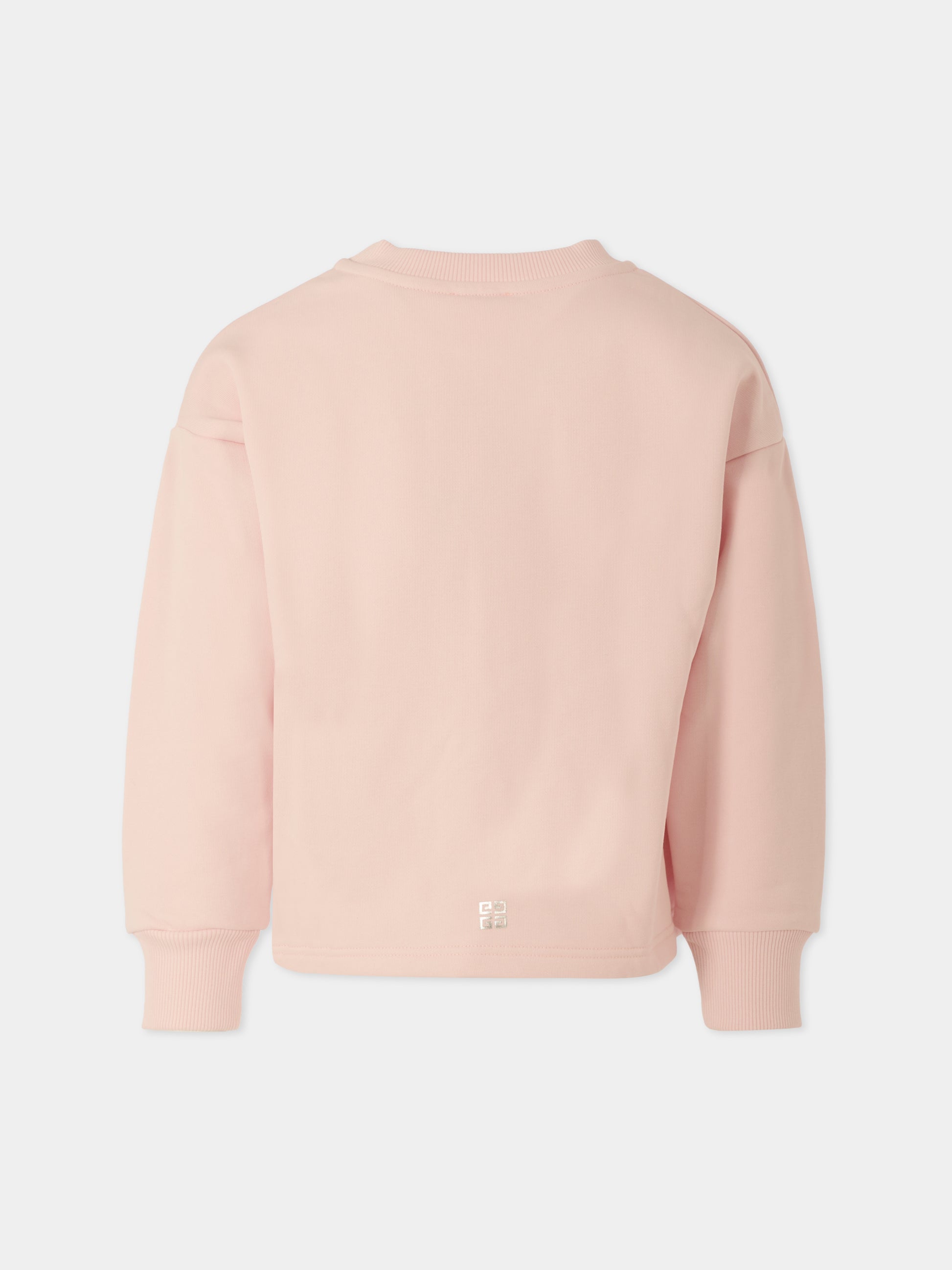 Felpa rosa per bambina con logo,Givenchy Kids,H30988 44Z