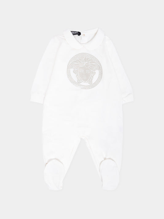 Tutina avorio con Medusa per neonati,Versace,1017946 1A15203 2W110