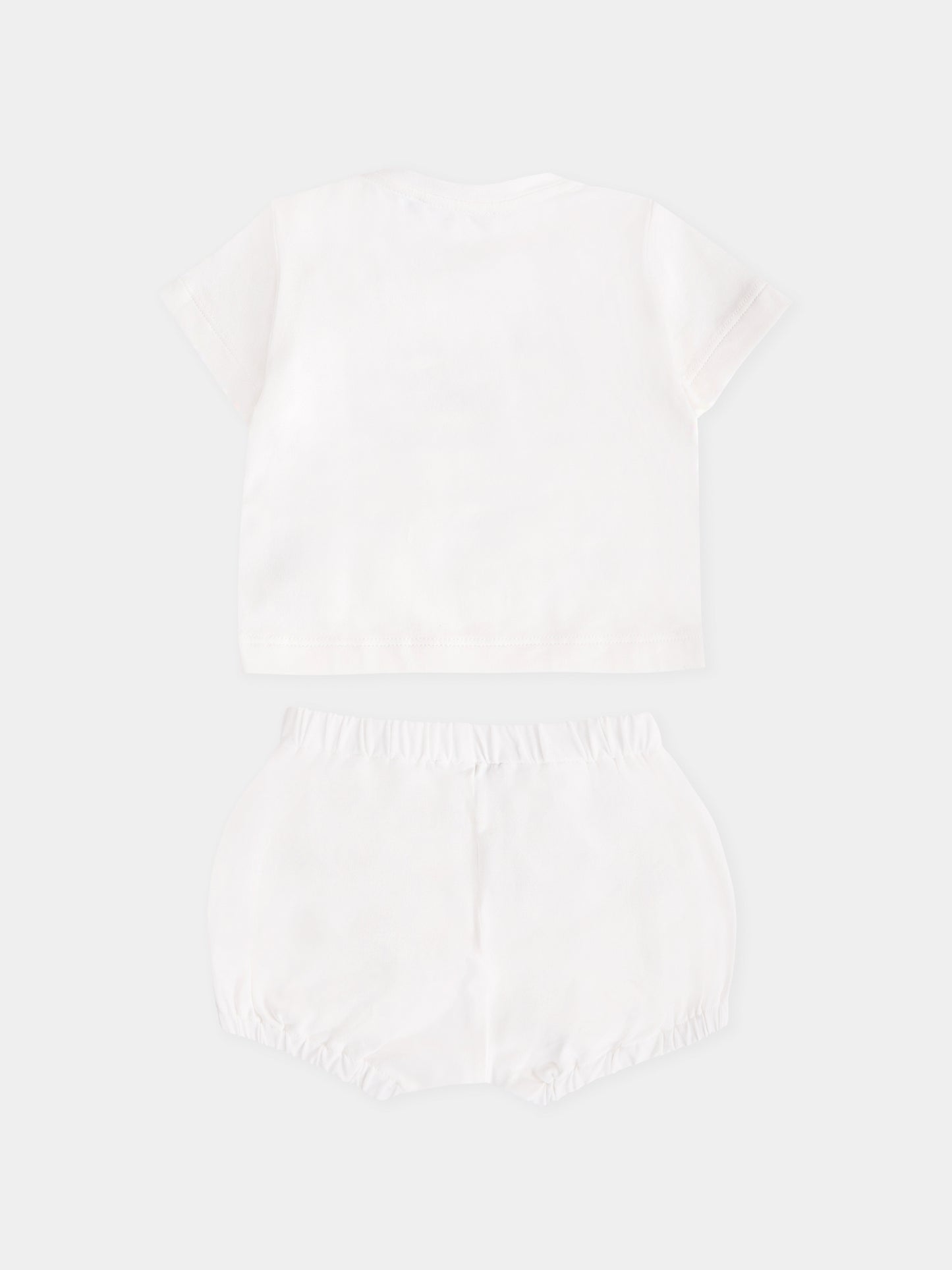 Completo avorio con '90 vintage logo e spille per neonati,Versace,1020939 1A15221 6W010