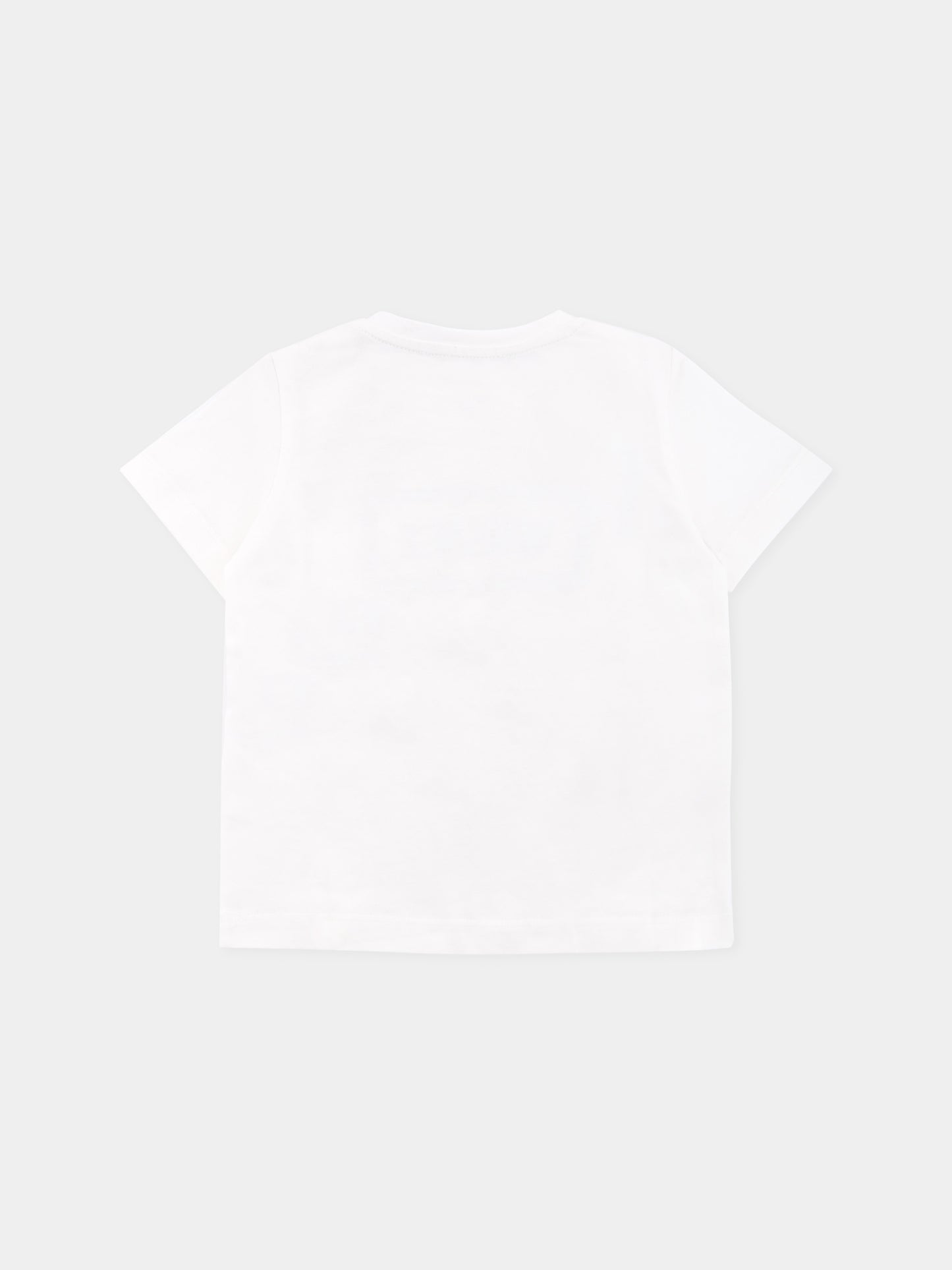 T-shirt bianca per neonati con '90 Vintage Logo e spille,Versace,1018570 1A14910 2W100