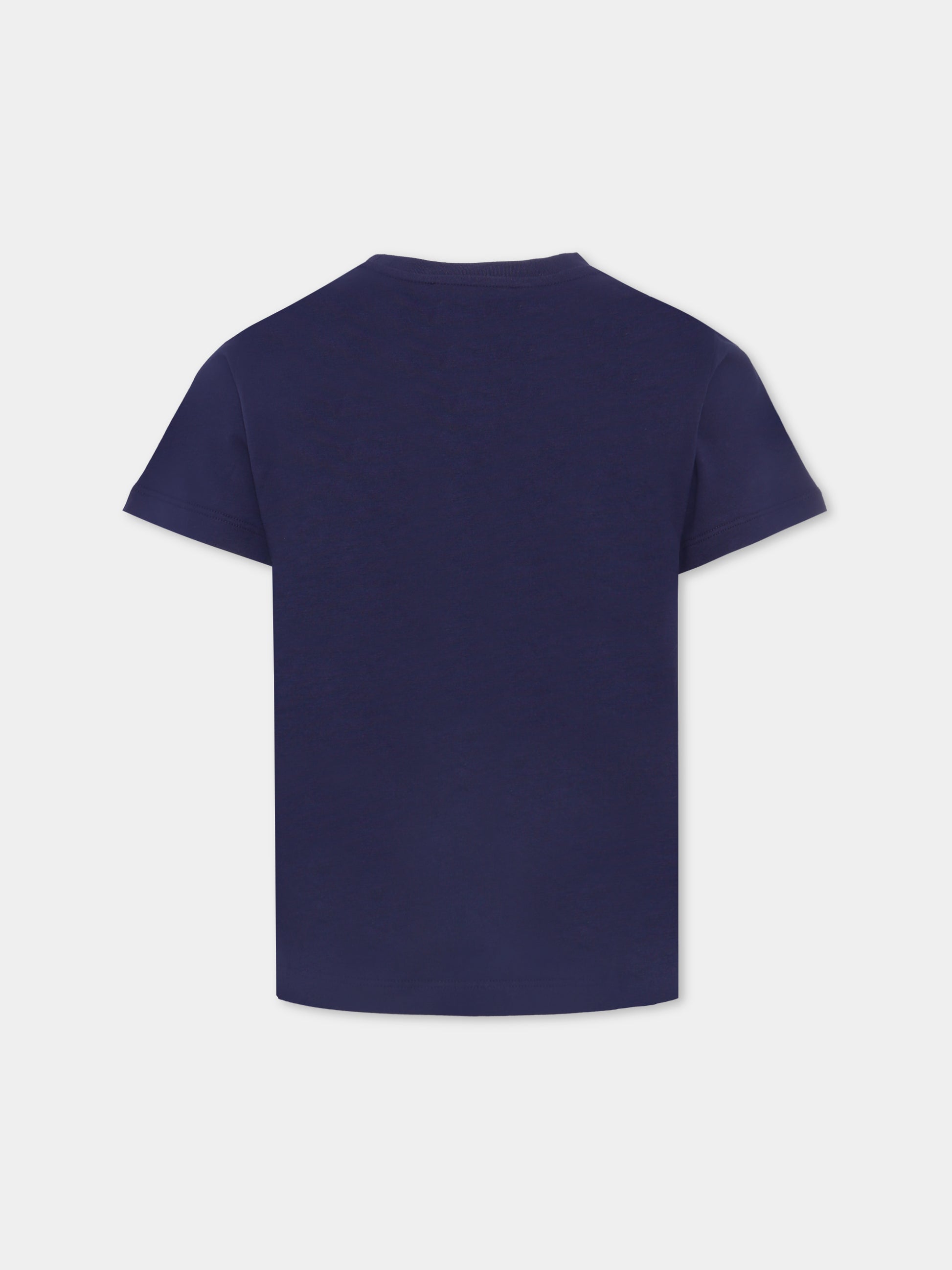 T-shirt nera con '90 vintage logo e spille per bambini,Versace,1018570 1A14910 2U2B0