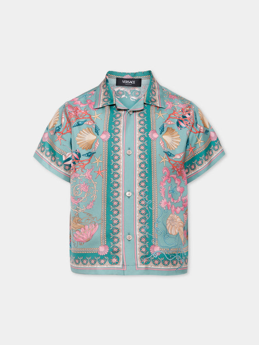 Camicia multicolor La Vacanza per bambini,Versace,1018697 1A15237 5GA30