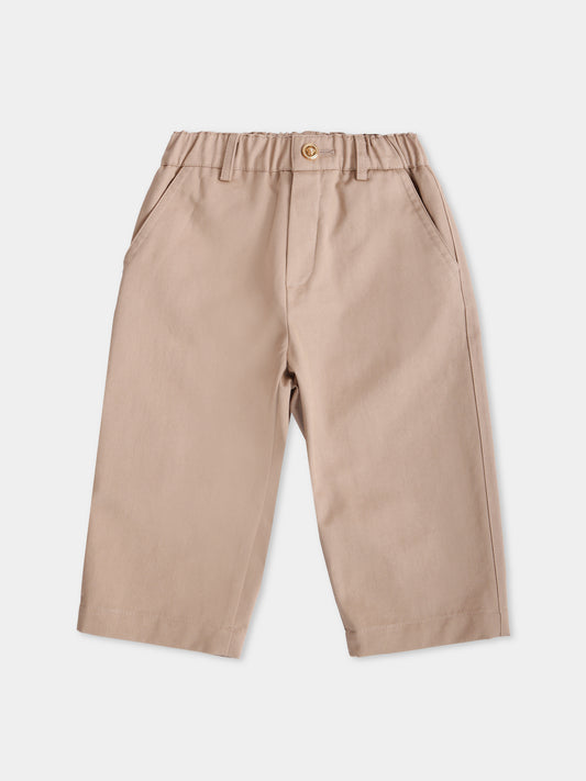 Pantaloni cargo beige per neonato