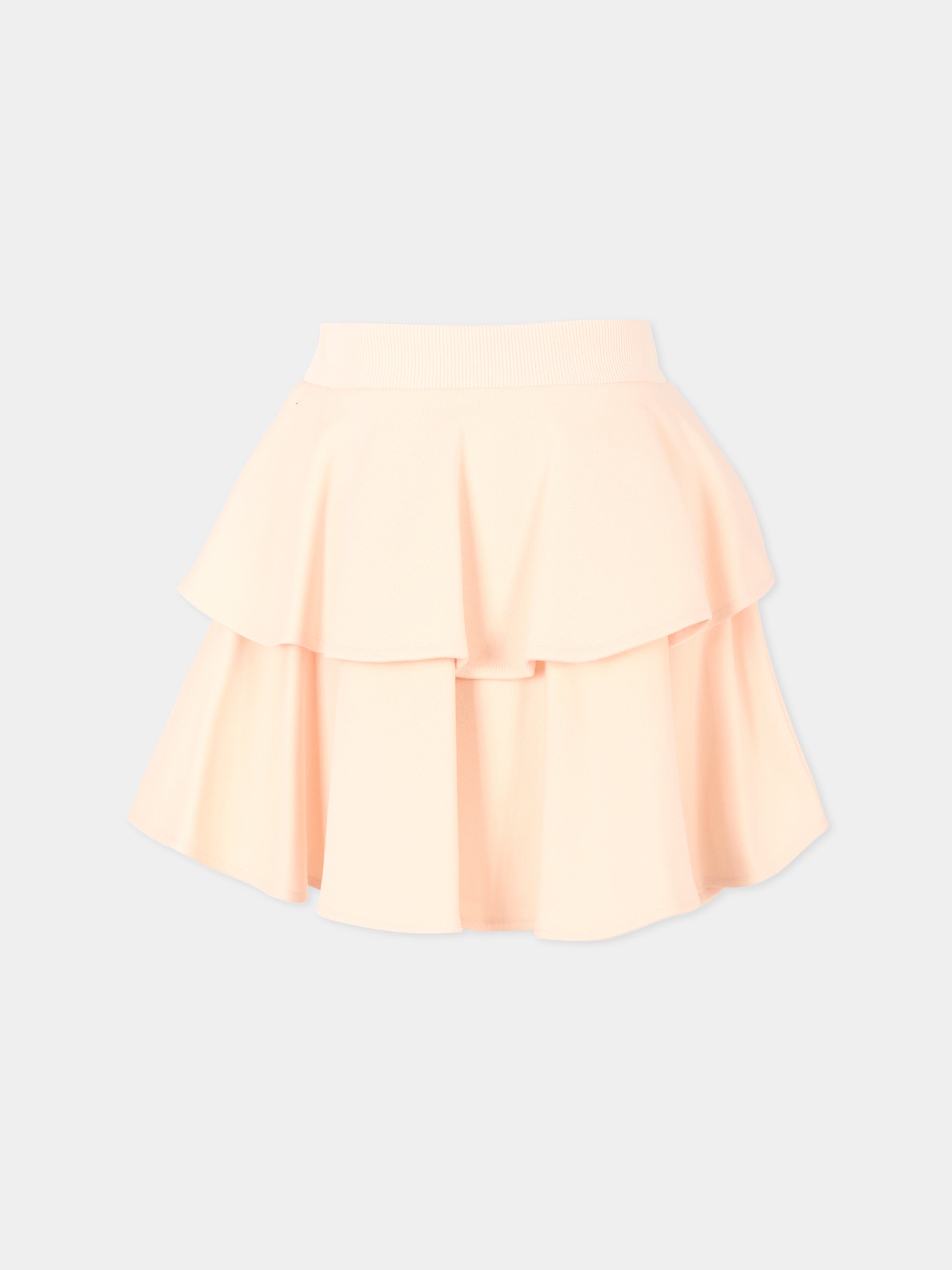 Gonna rosa per bambina con logo,Dolce & Gabbana Kids,L5JIB1 G7PIE F0210