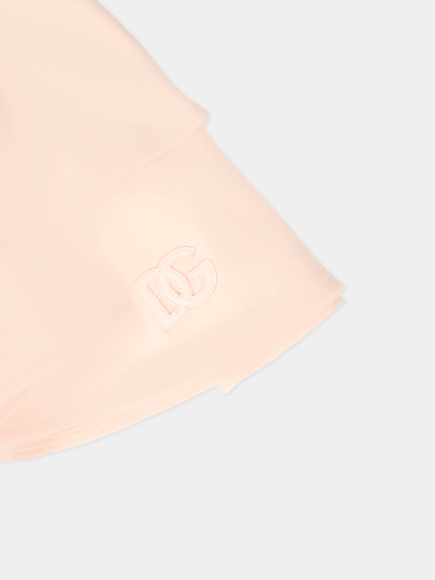 Gonna rosa per neonata con logo,Dolce & Gabbana Kids,L2JIB1 G7PIE F0210
