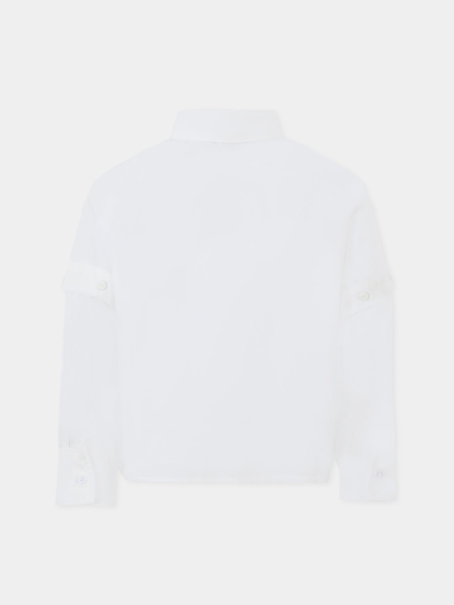 Camicia bianca per bambina con logo nero,Dkny,D62351 10P