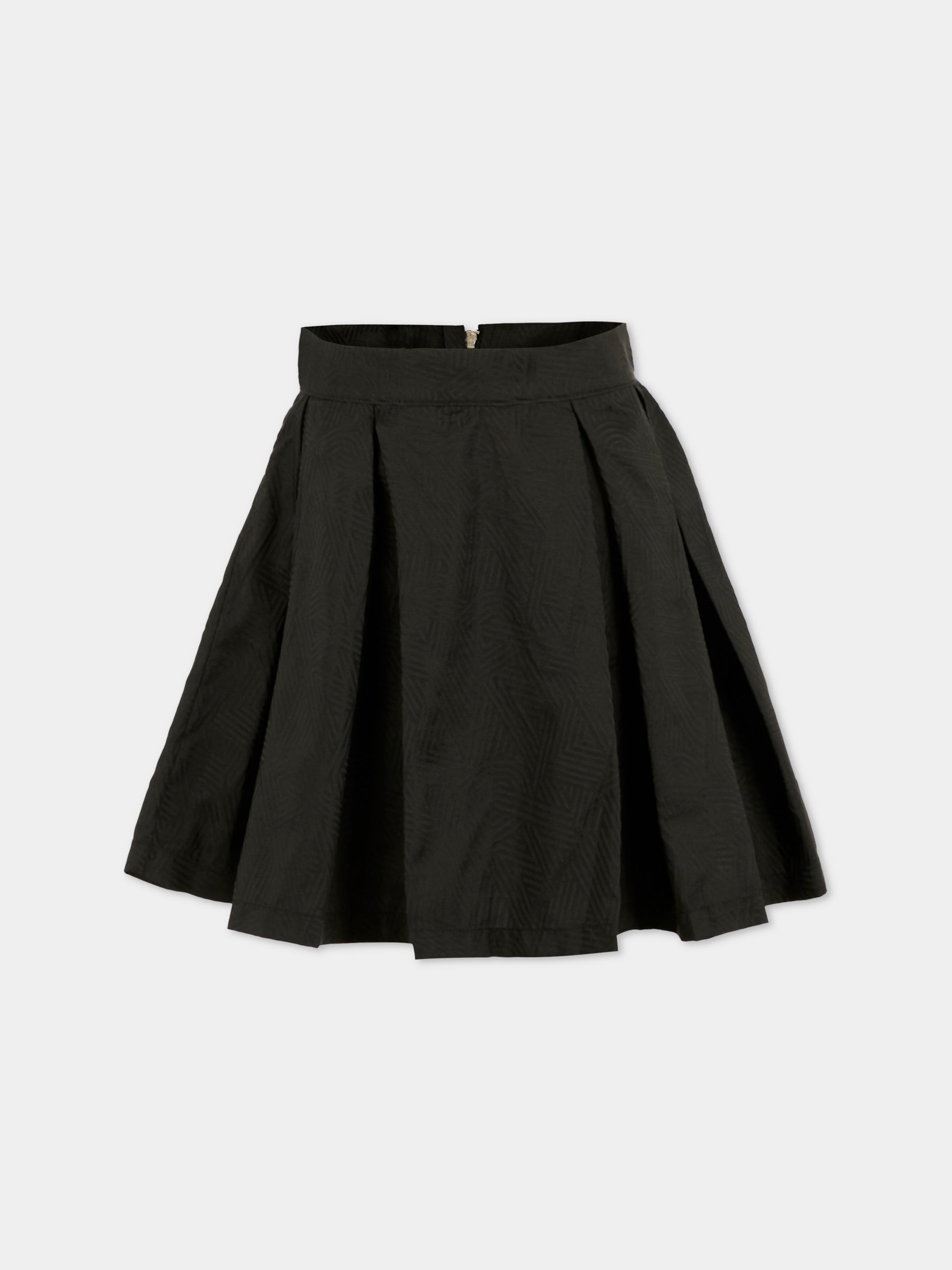 Gonna nera per bambina con linee,Dkny,D62359 09B