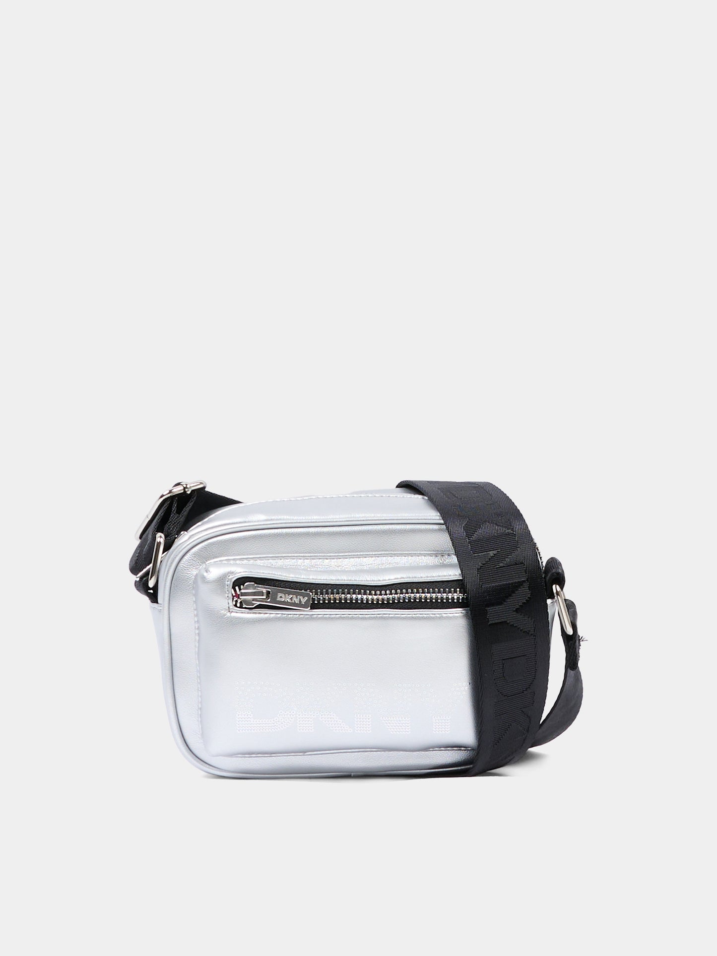 Borsa argento per bambina con logo,Dkny,D62474 016