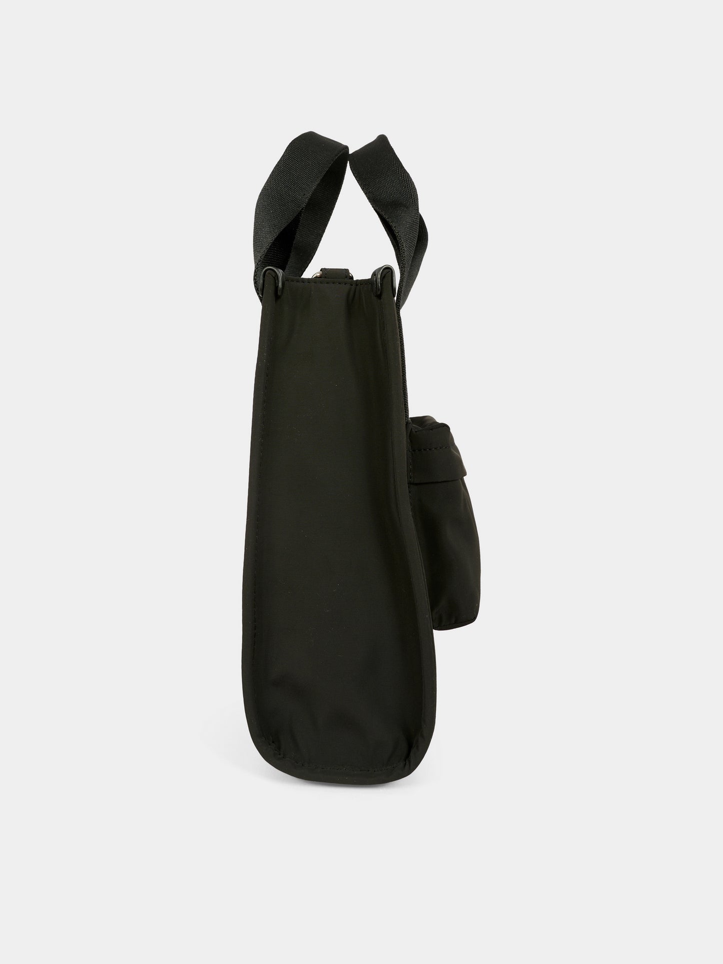 Borsa nera per bambina con logo argentato,Dkny,D62475 09B