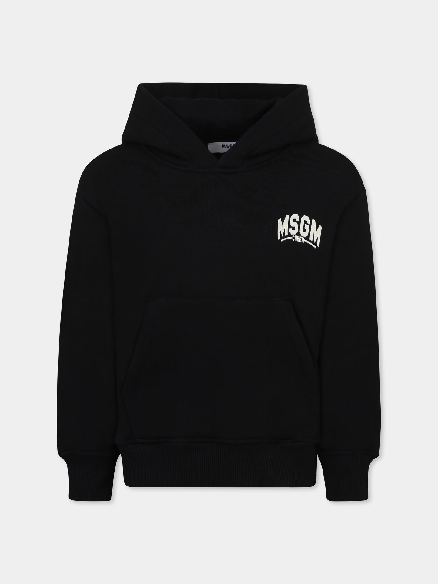 Felpa nera per bambino con logo,Msgm Kids,F4MSJBHS226 110