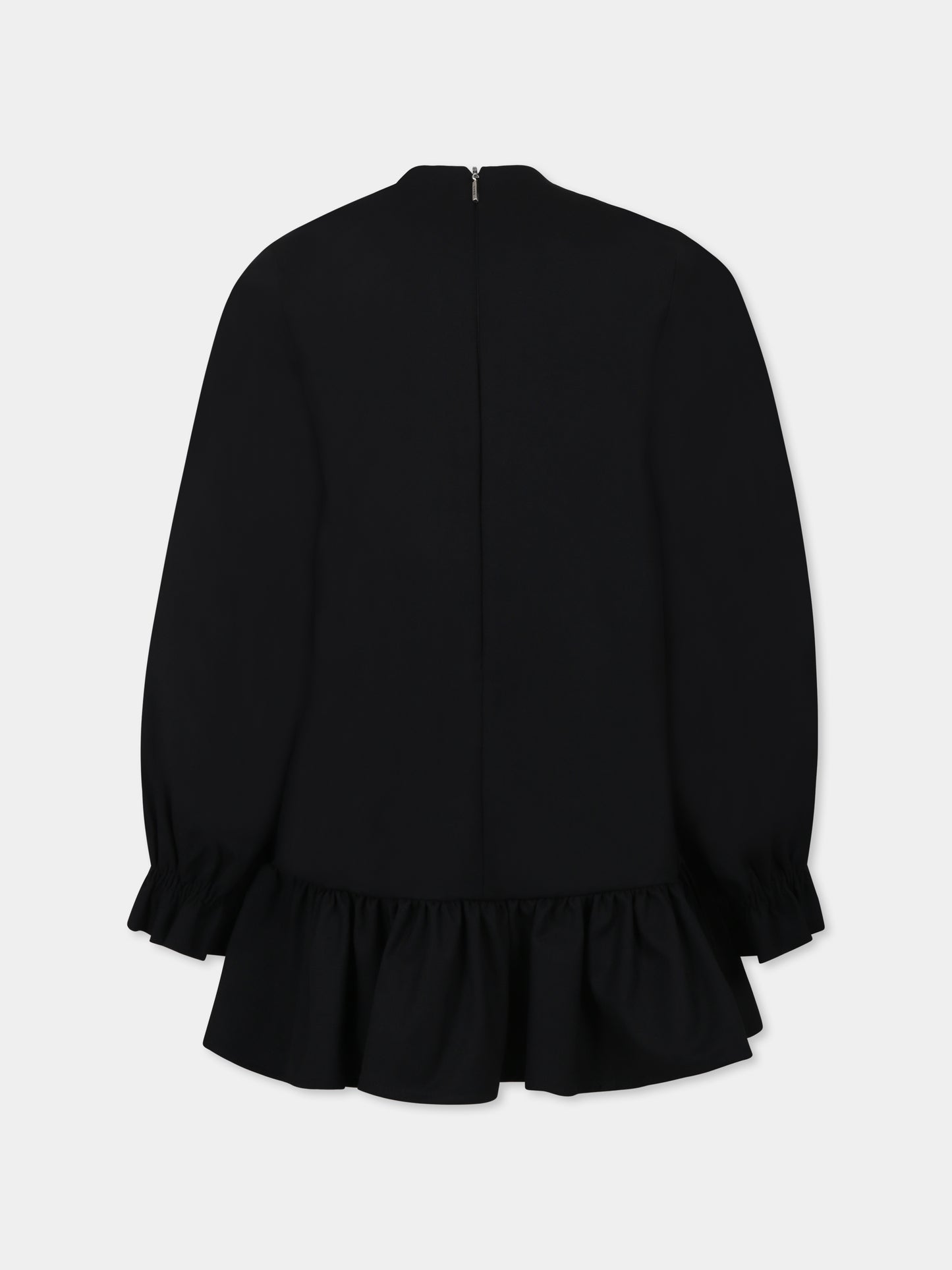 Vestito nero per bambina con logo,Msgm Kids,F4MSJGDR215 110