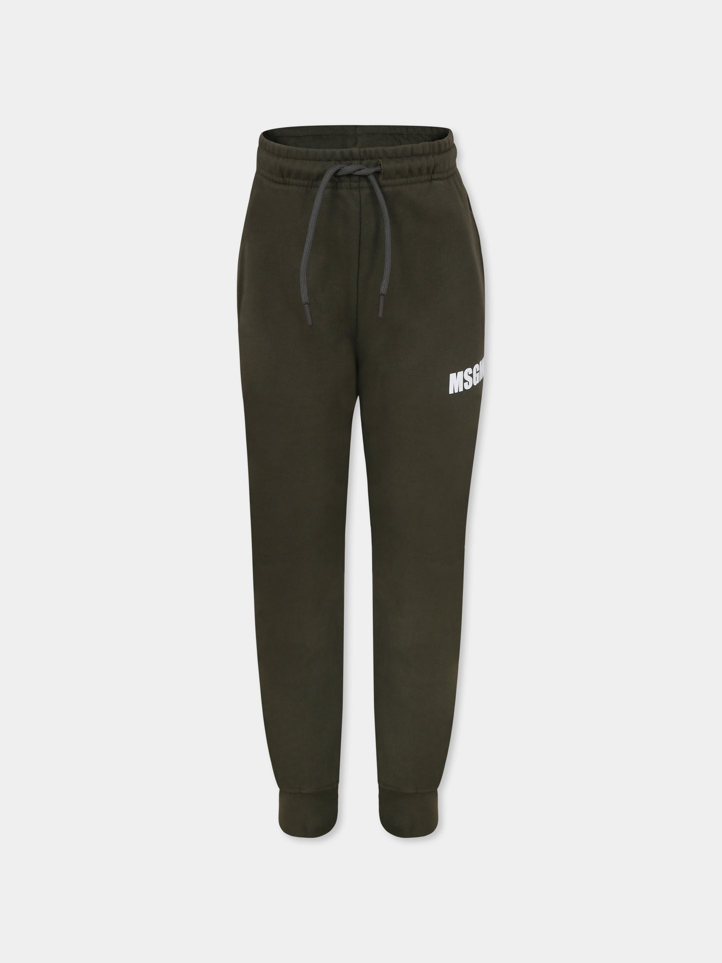 Pantaloni verdi per bambini con logo,Msgm Kids,F4MSJUFP062 082