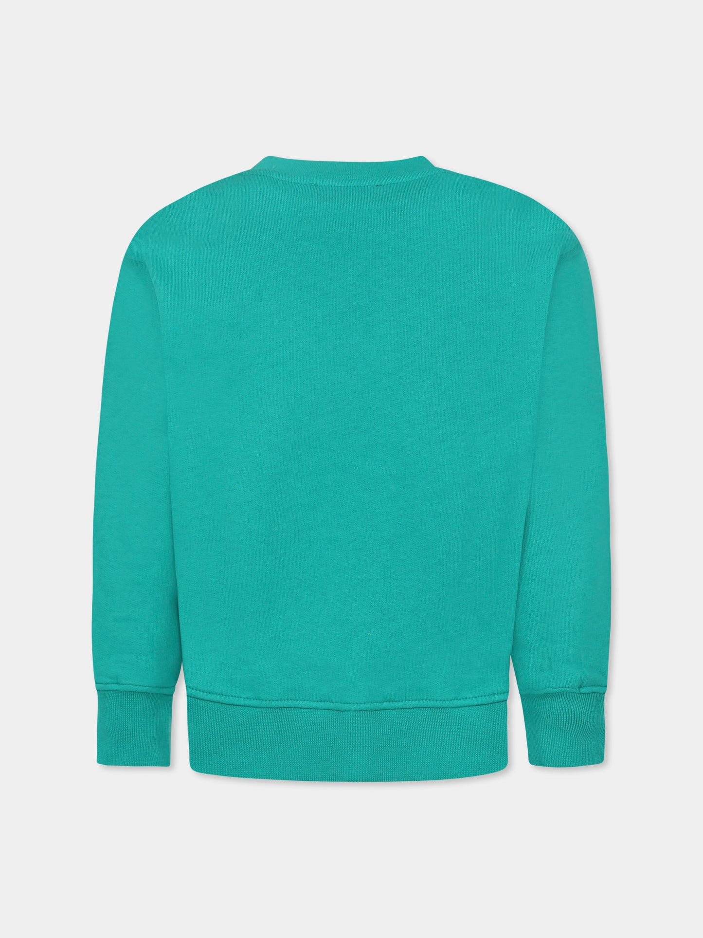 Felpa verde per bambini con logo,Msgm Kids,F4MSJUSW060 080