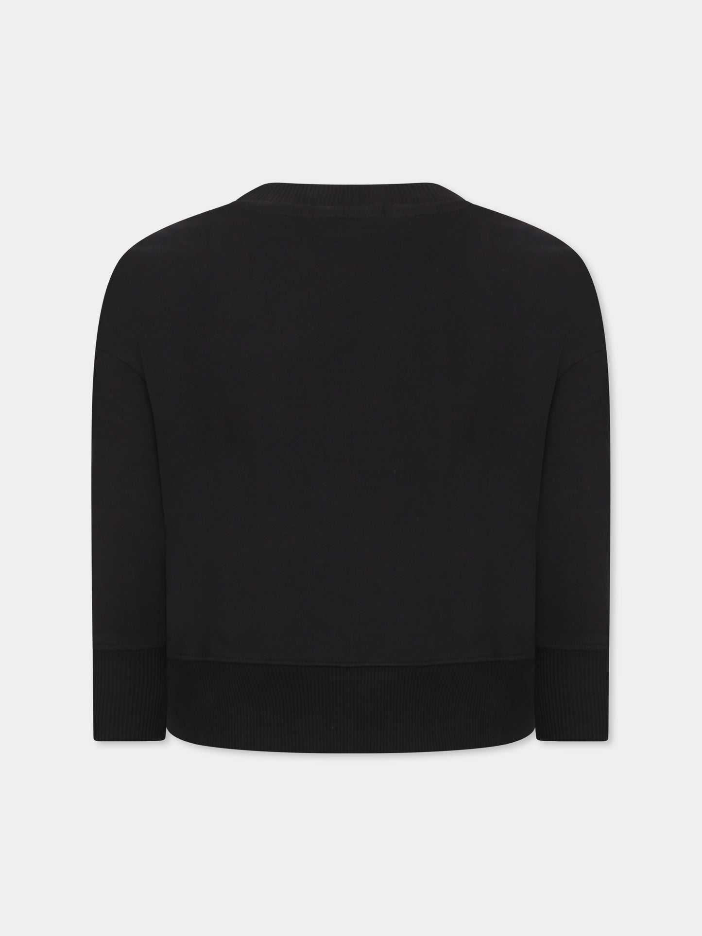 Felpa nera per bambino con logo,Calvin Klein Kids,IB0IB02135 BEH