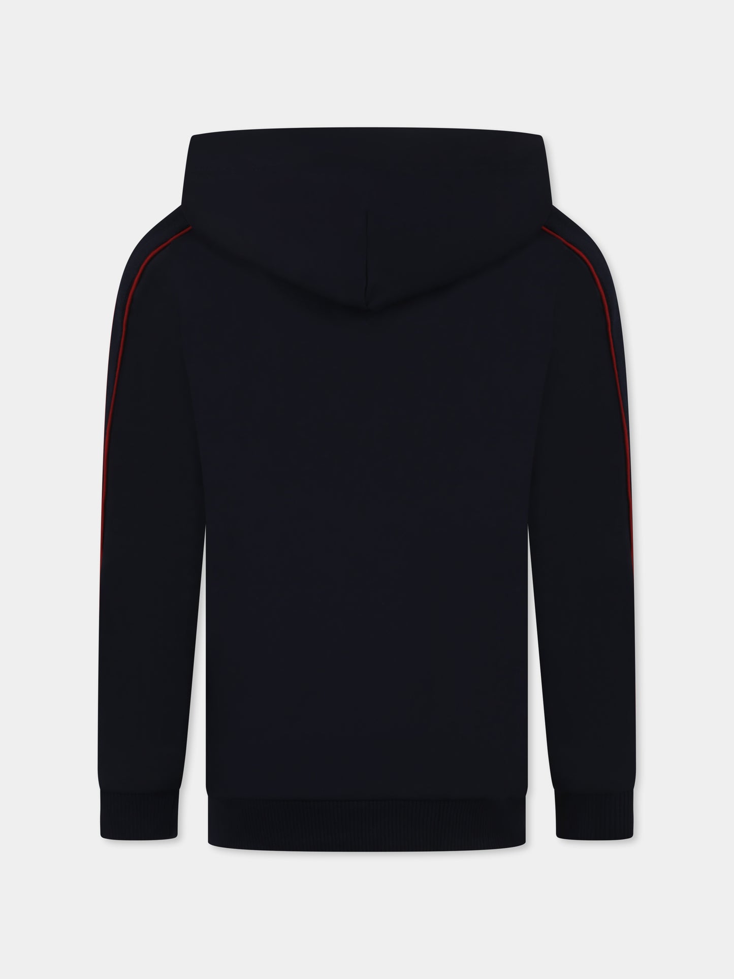 Felpa blu per bambino con bandierina e logo,Tommy Hilfiger Junior,KB0KB09054 DW%