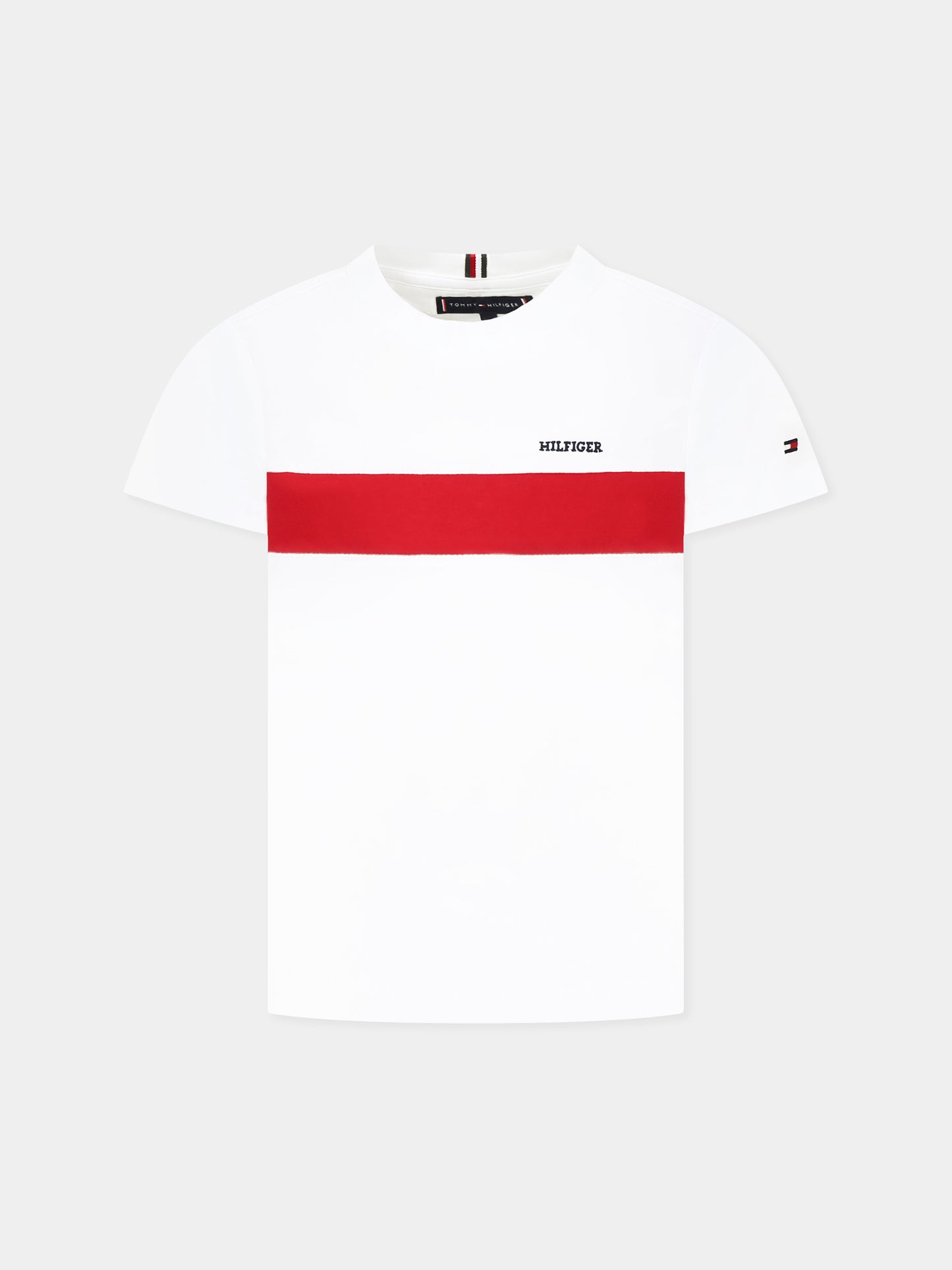 T-shirt bianco per bambino con logo