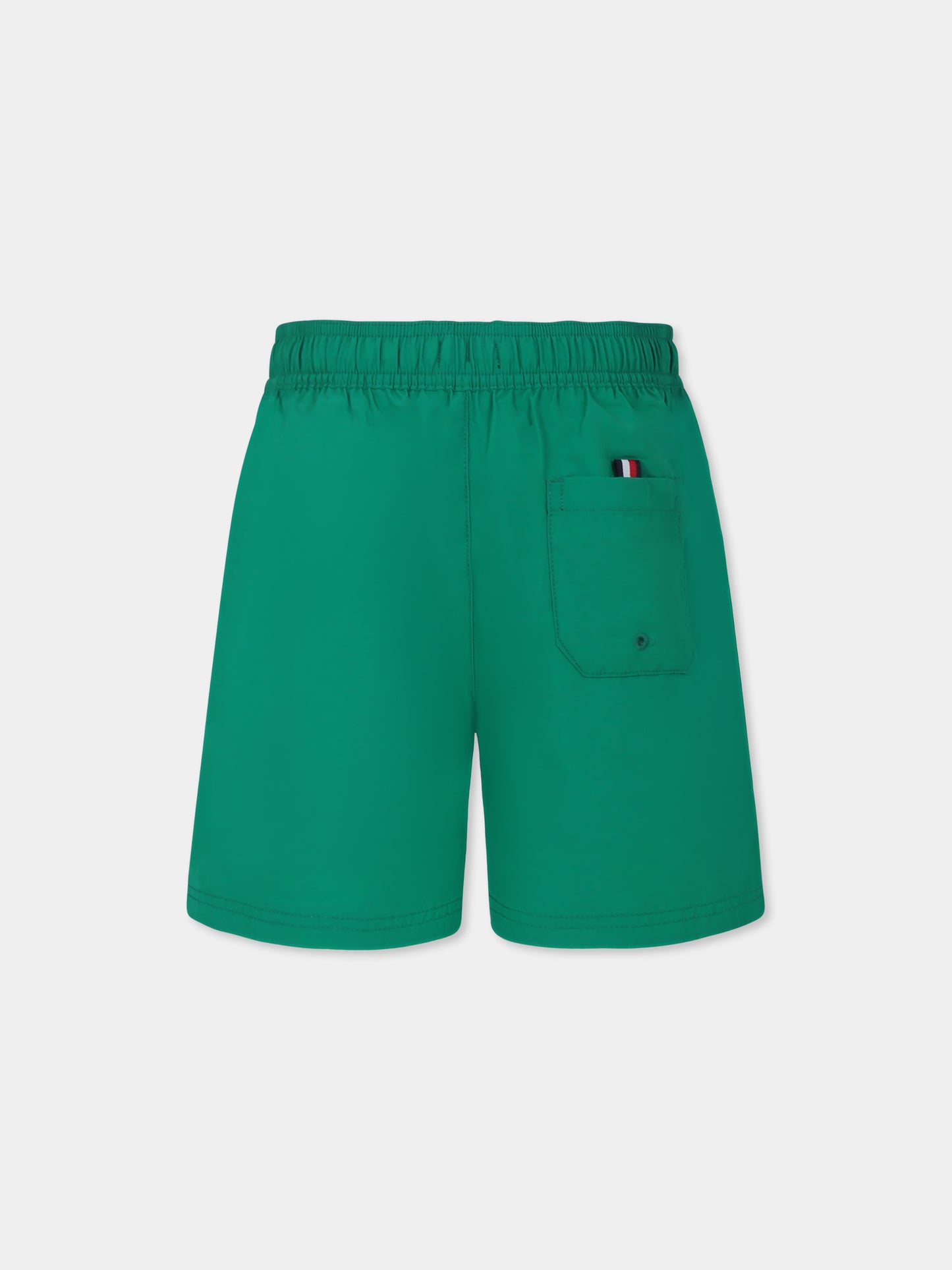 Boxer mare verde per bambino con logo,Tommy Hilfiger Junior,UB0UB00527 L4B