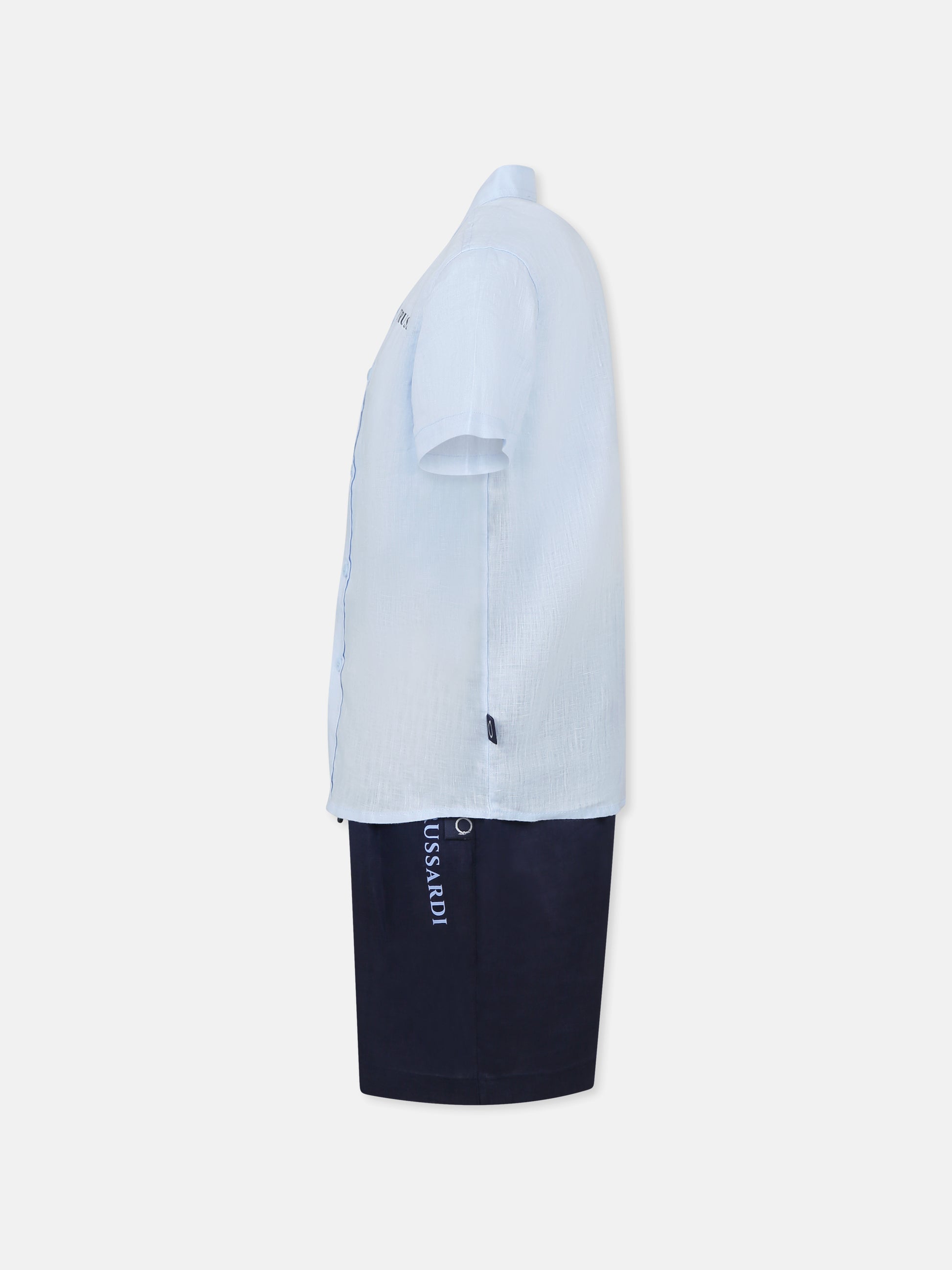 Completo azzurro per bambino con logo,Trussardi Junior,TBP25013CL AZURE DUST