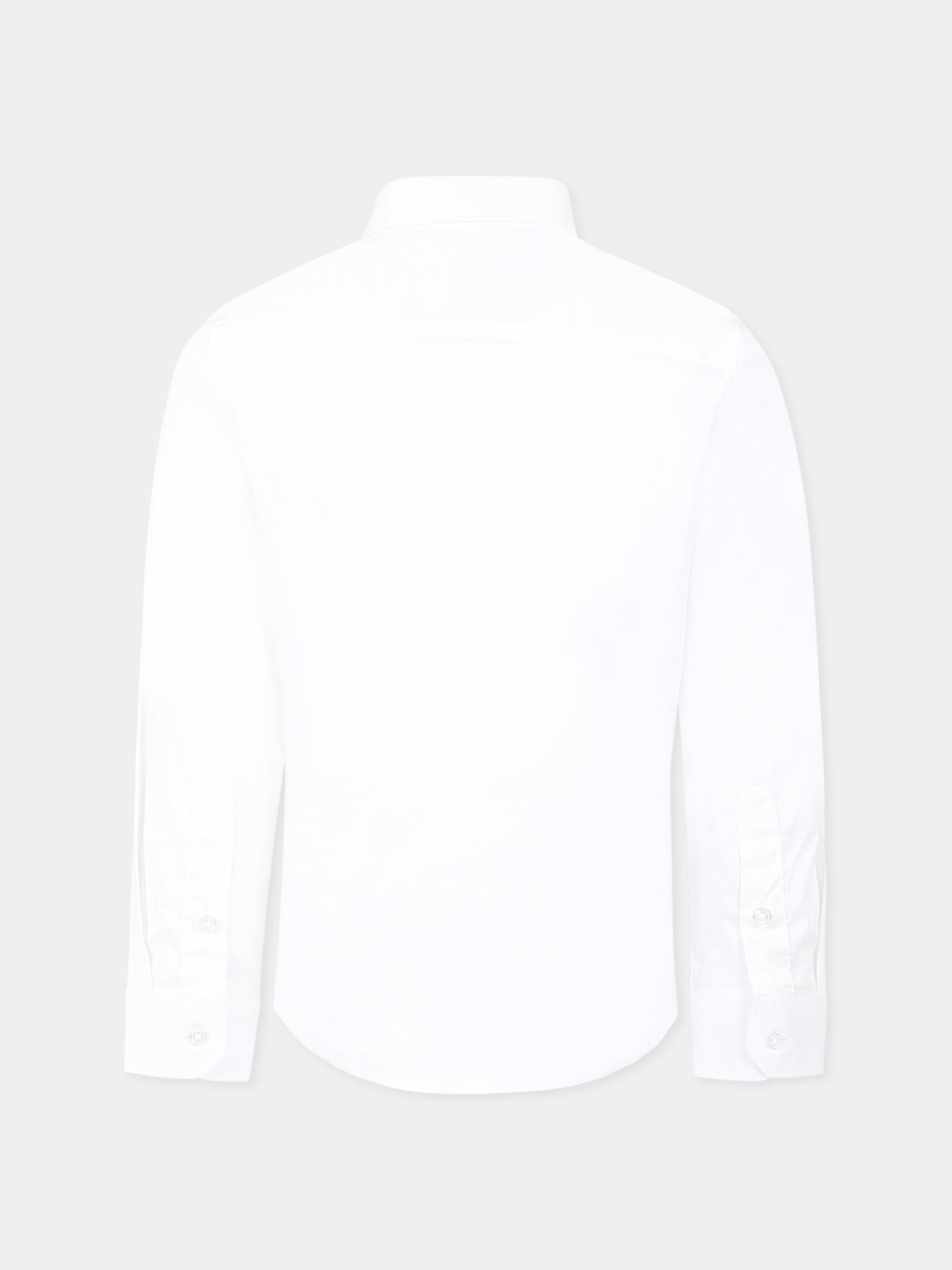 Camicia bianca per bambino con logo,Trussardi Junior,TBP25020CA WHITE