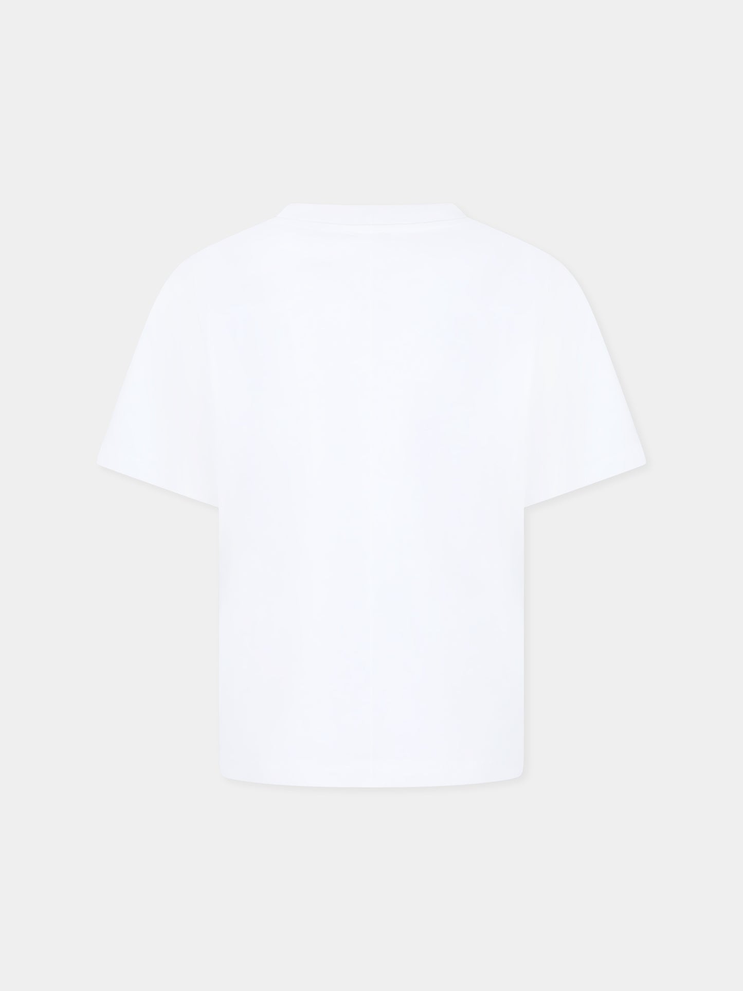 T-shirt bianca per bambino con logo,Trussardi Junior,TBP25025TS WHITE