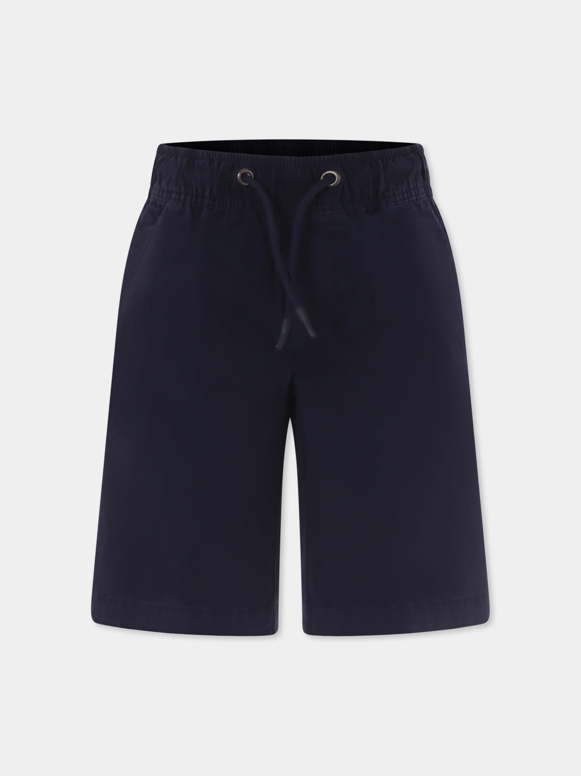 Shorts blu per bambino con logo,Trussardi Junior,TBP25076BE BLUE NAVY