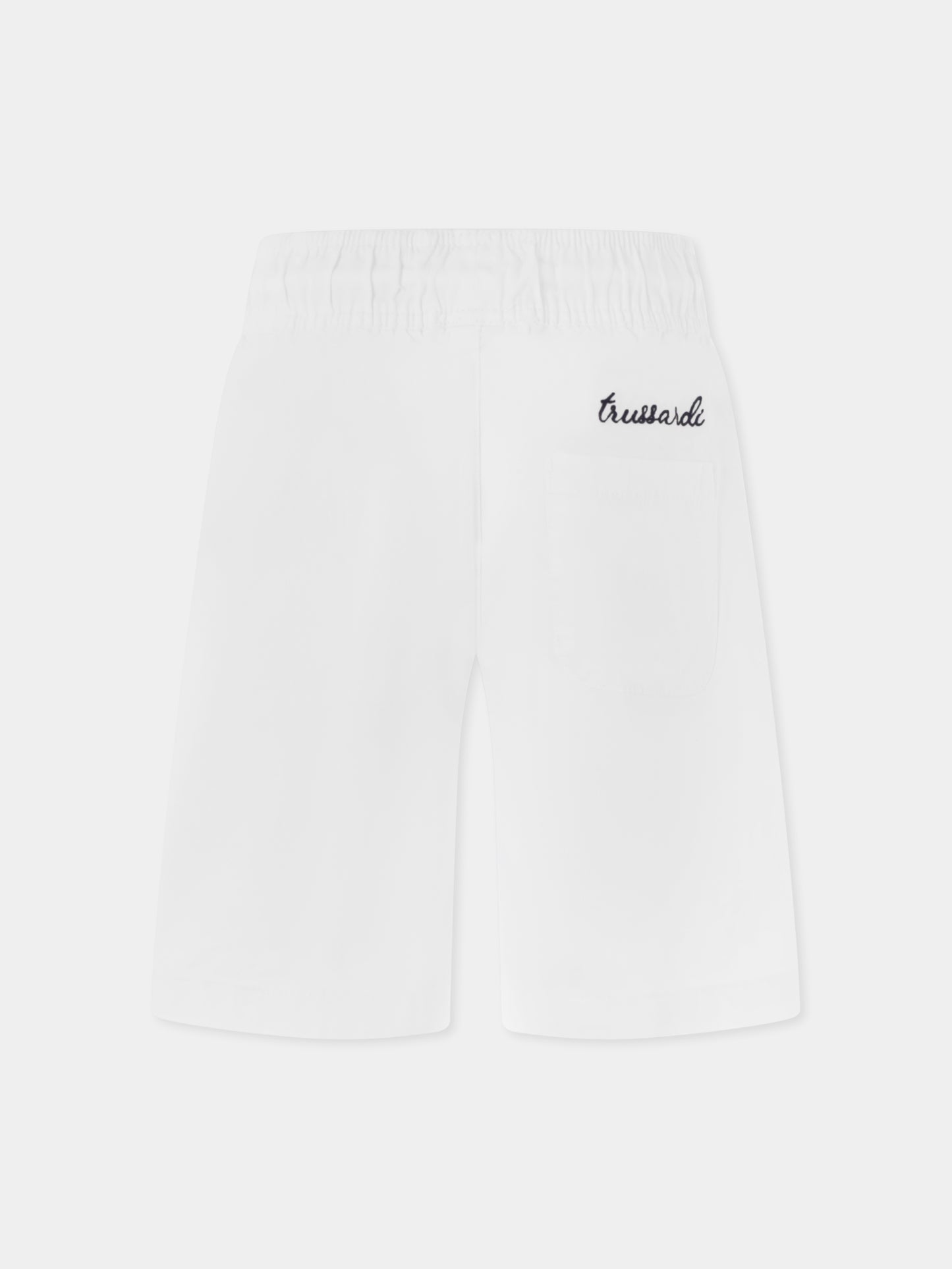 Shorts bianchi per bambino con logo