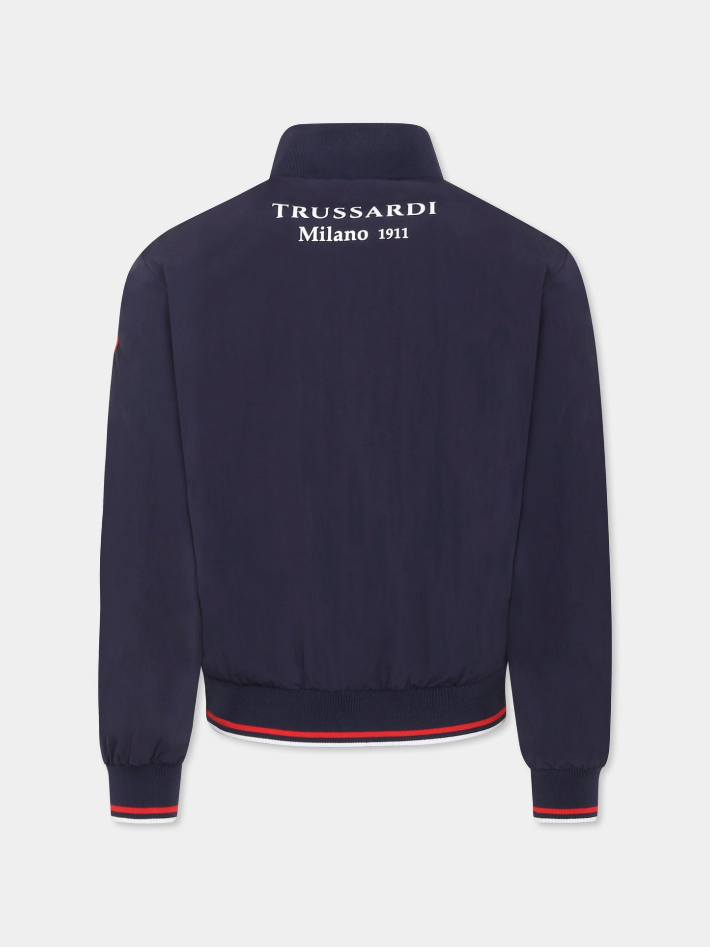 Giacca a vento blu per bambino con logo