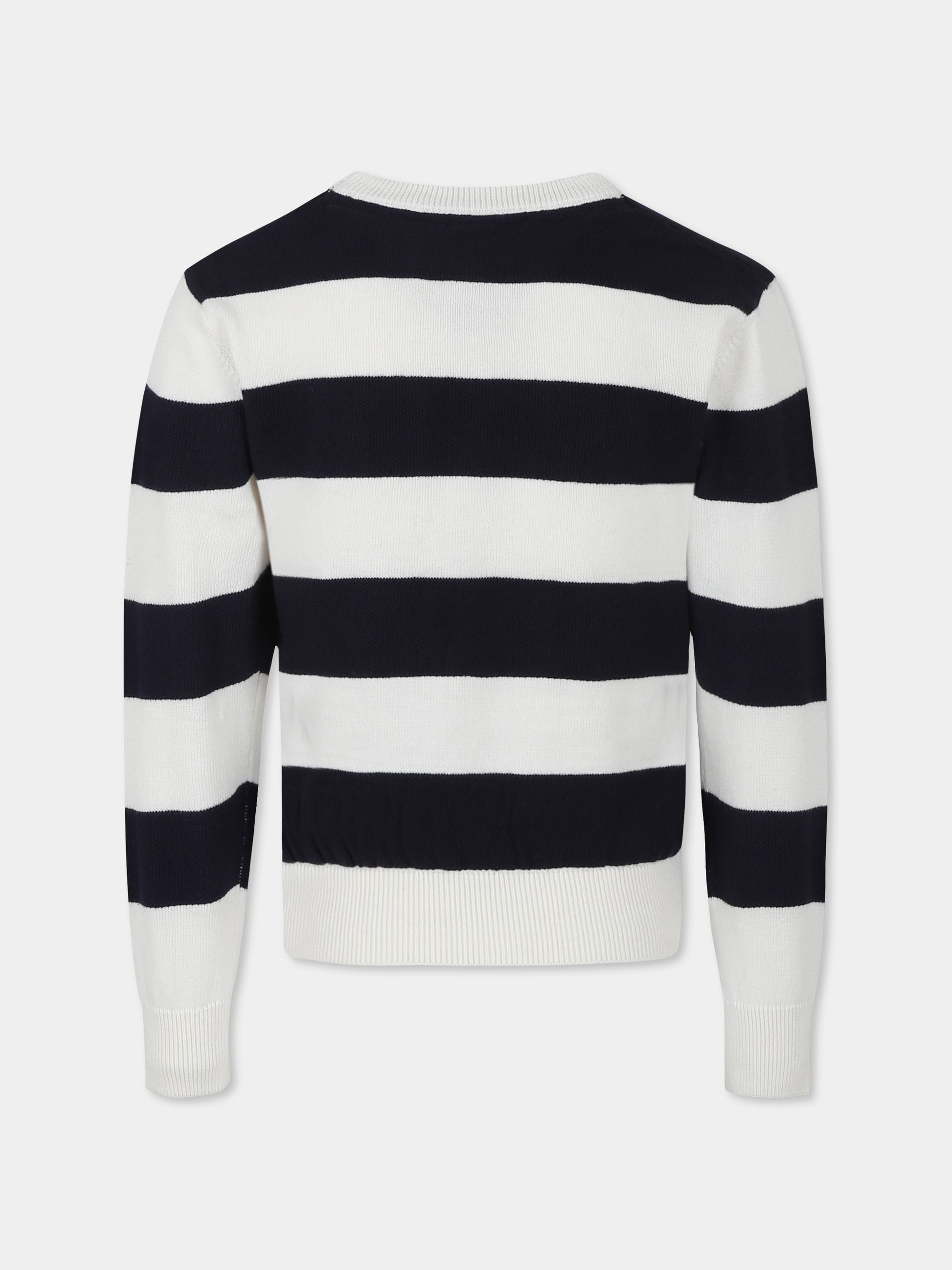 Maglione bianco per bambino con logo,Trussardi Junior,TBP25090MA WHITE