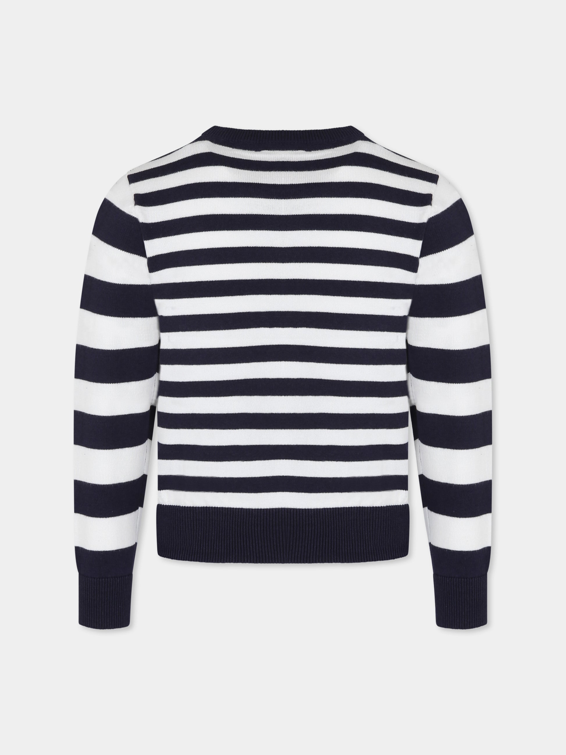 Maglione bianco per bambino con logo,Trussardi Junior,TBP25109MA WHITE