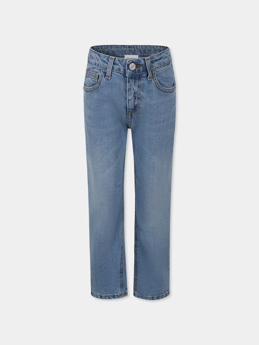 Jeans denim per bambino con logo,Trussardi Junior,TBP25172JE DENIM BLUE LIGHT