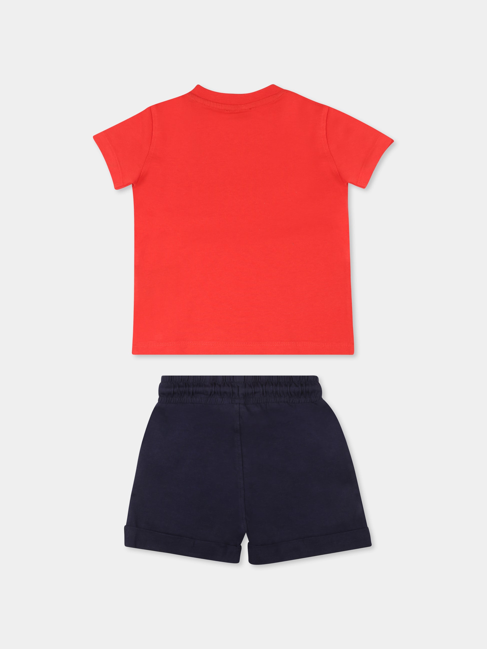 Completo rosso per neonato con logo,Trussardi Junior,TIP25057CJ RED BRIGHT