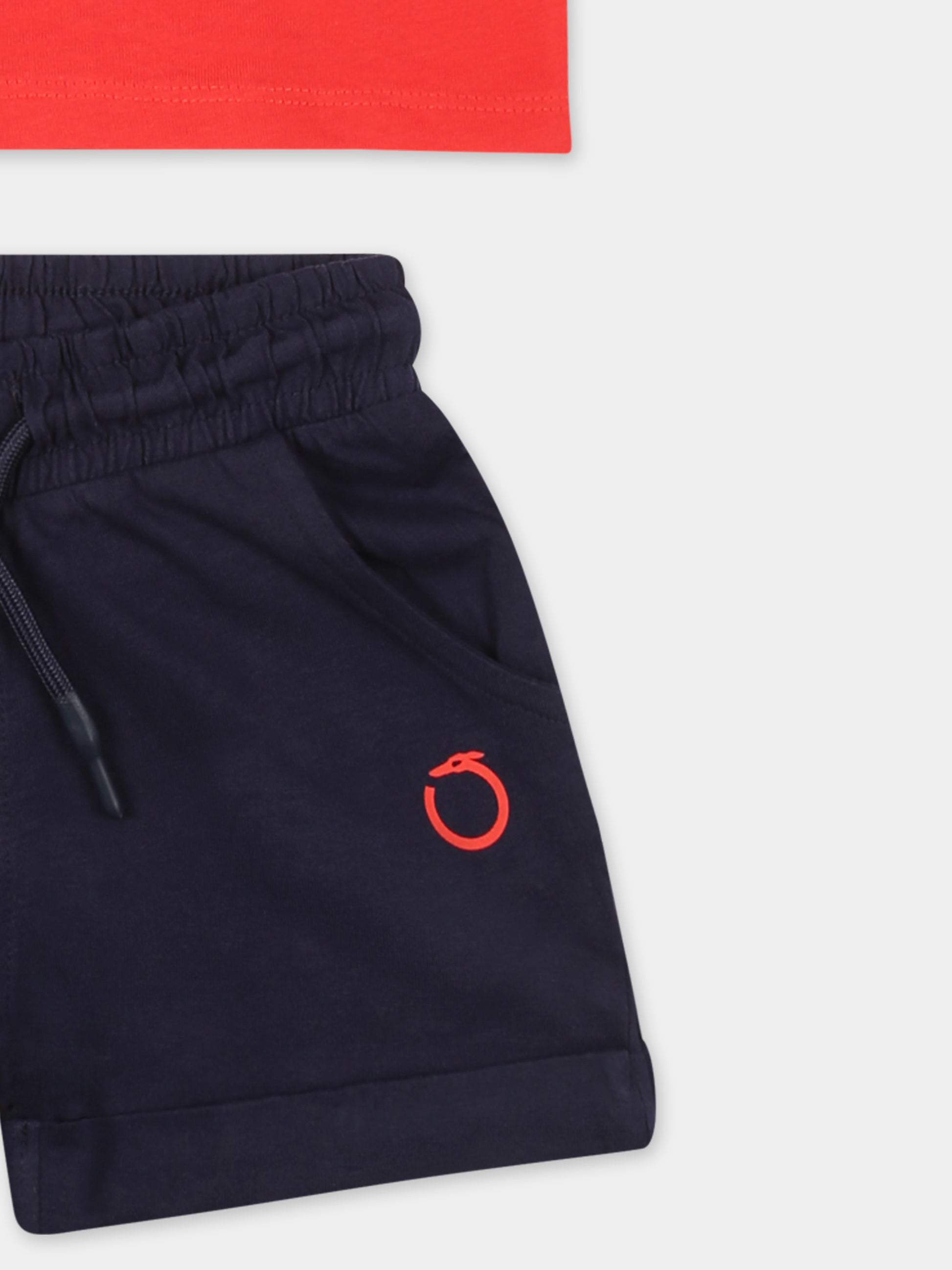 Completo rosso per neonato con logo,Trussardi Junior,TIP25057CJ RED BRIGHT