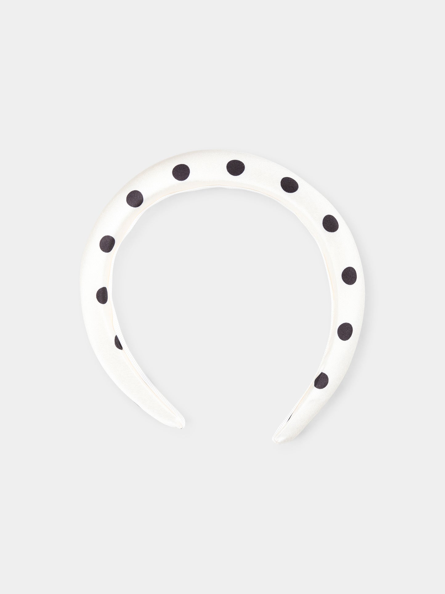 Cerchietto avorio per bambina con pois,Self-portrait,SS25-722-C
