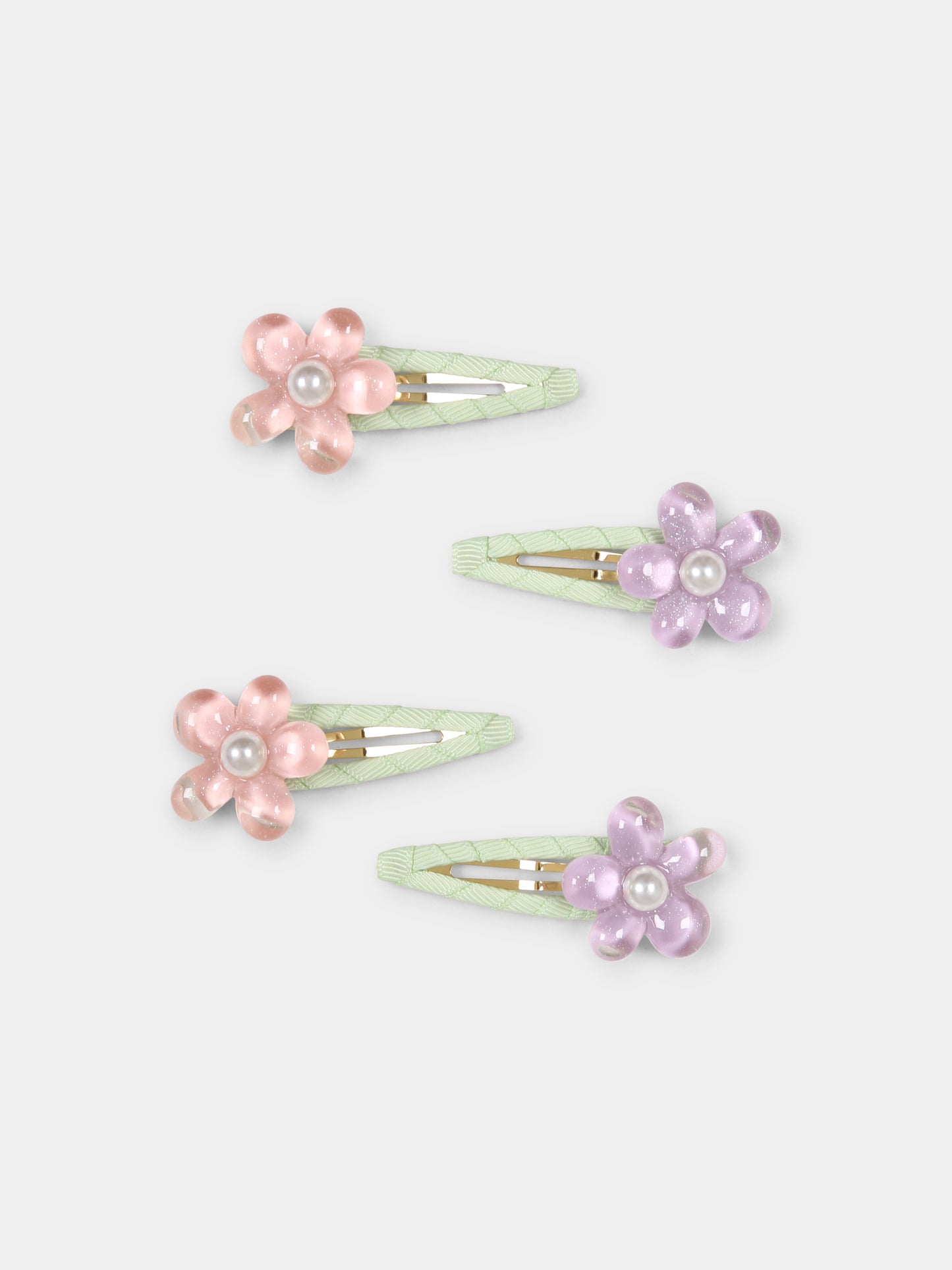 Set fermagli multicolor per bambina con fiori,Self-portrait,SS25-729-M