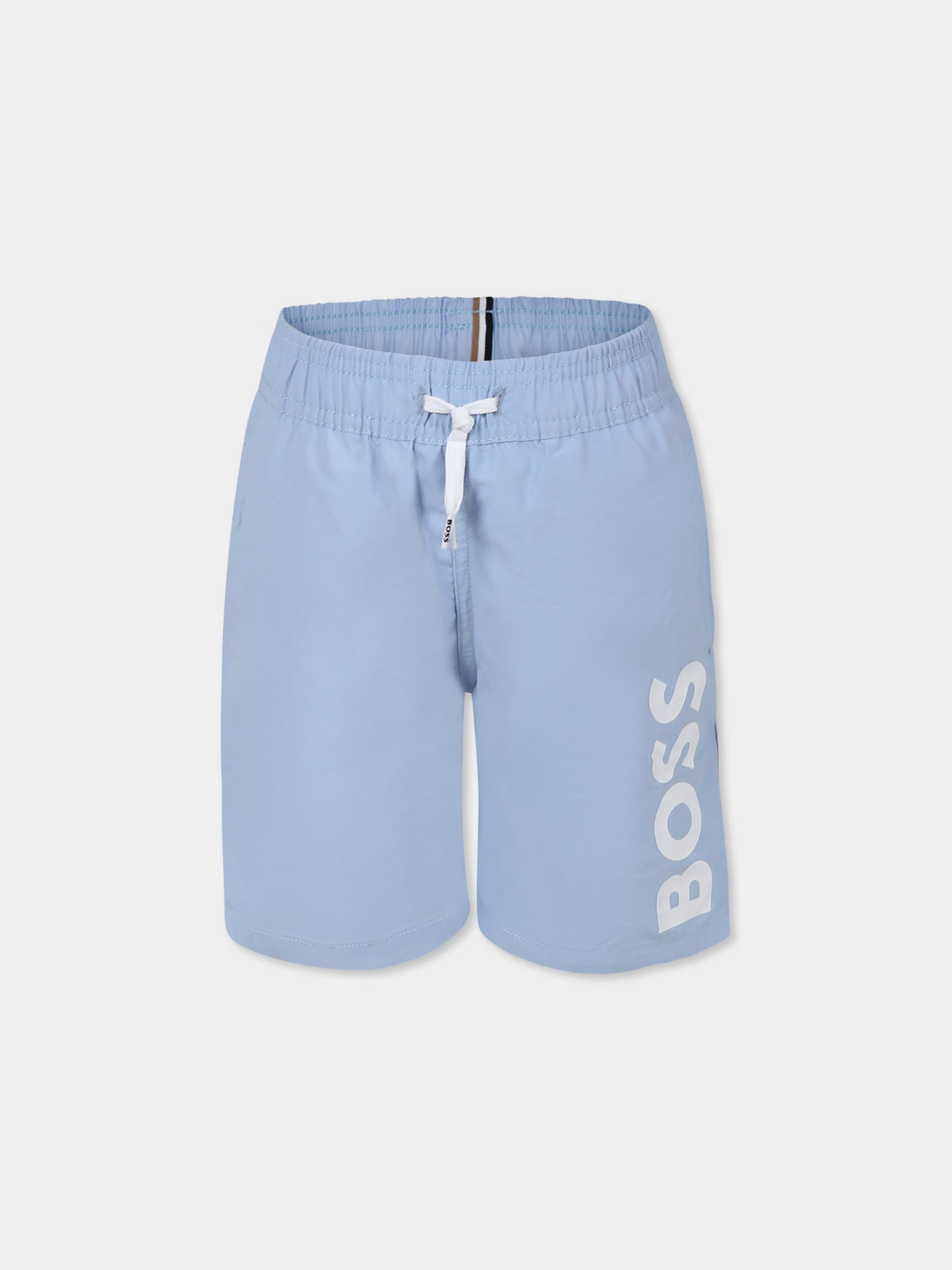 Boxer mare celeste per bambino con logo,Boss,J50662 783