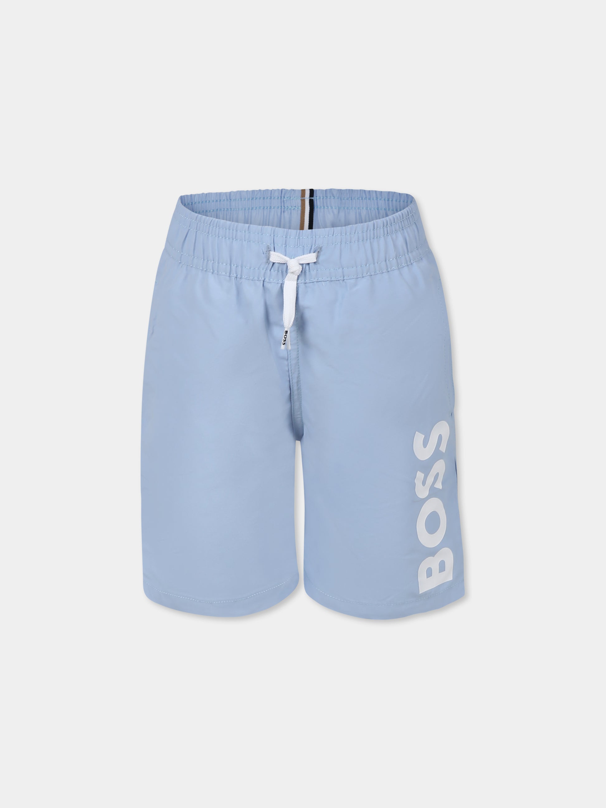 Boxer mare celeste per bambino con logo,Boss,J50662 783