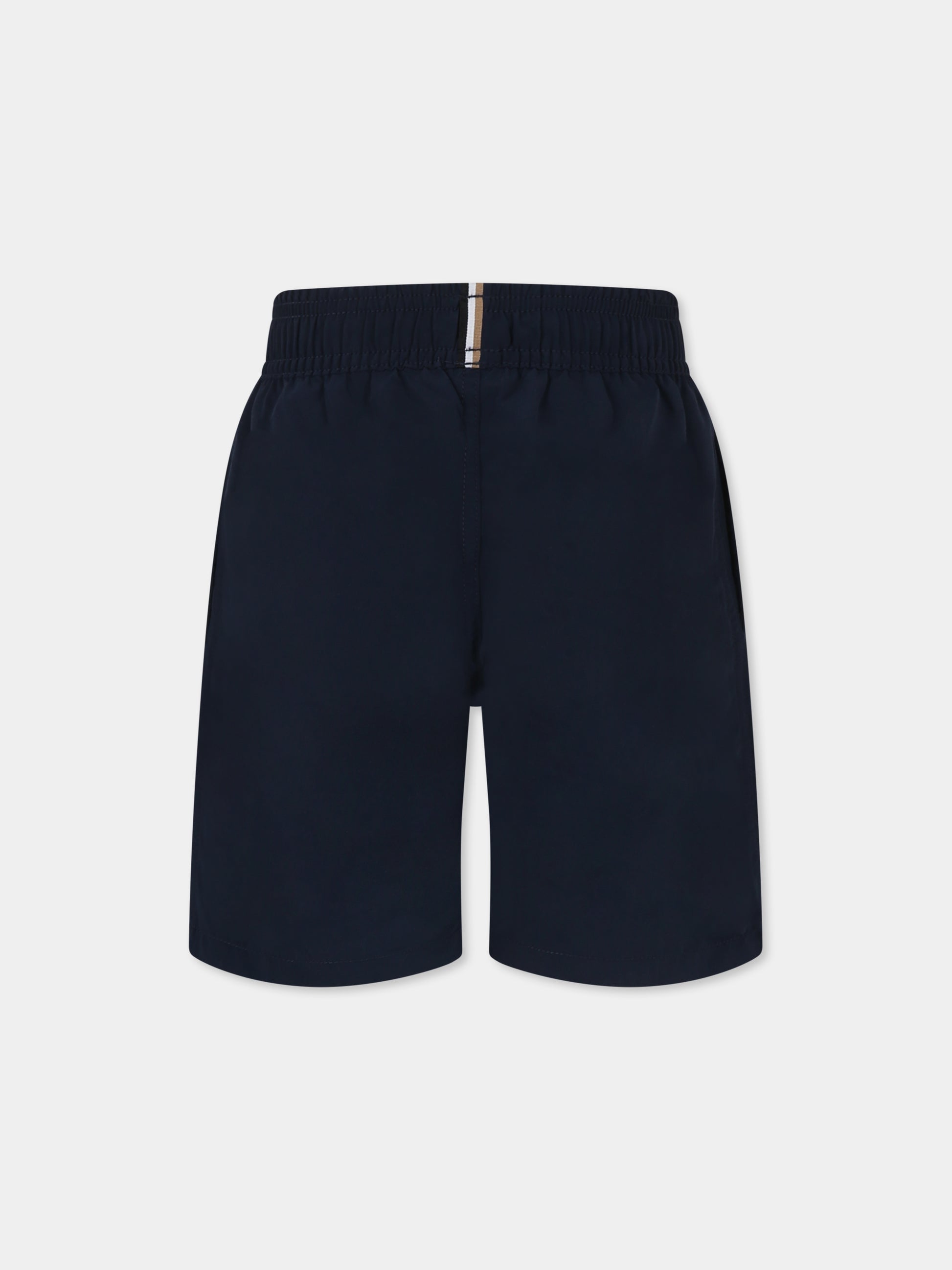 Boxer mare blu per bambino con logo,Boss,J50662 849