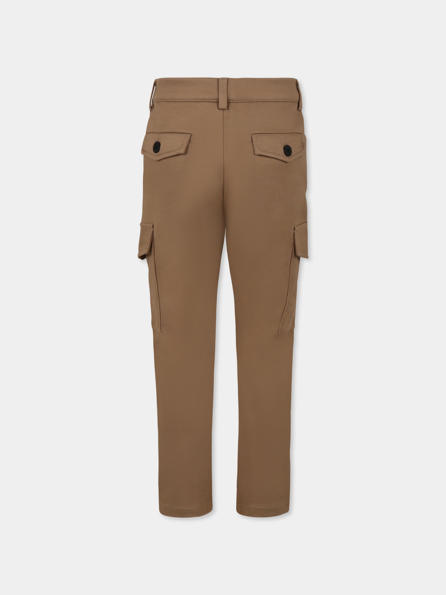 Pantaloni beige per bambino con logo,Boss,J50675 269